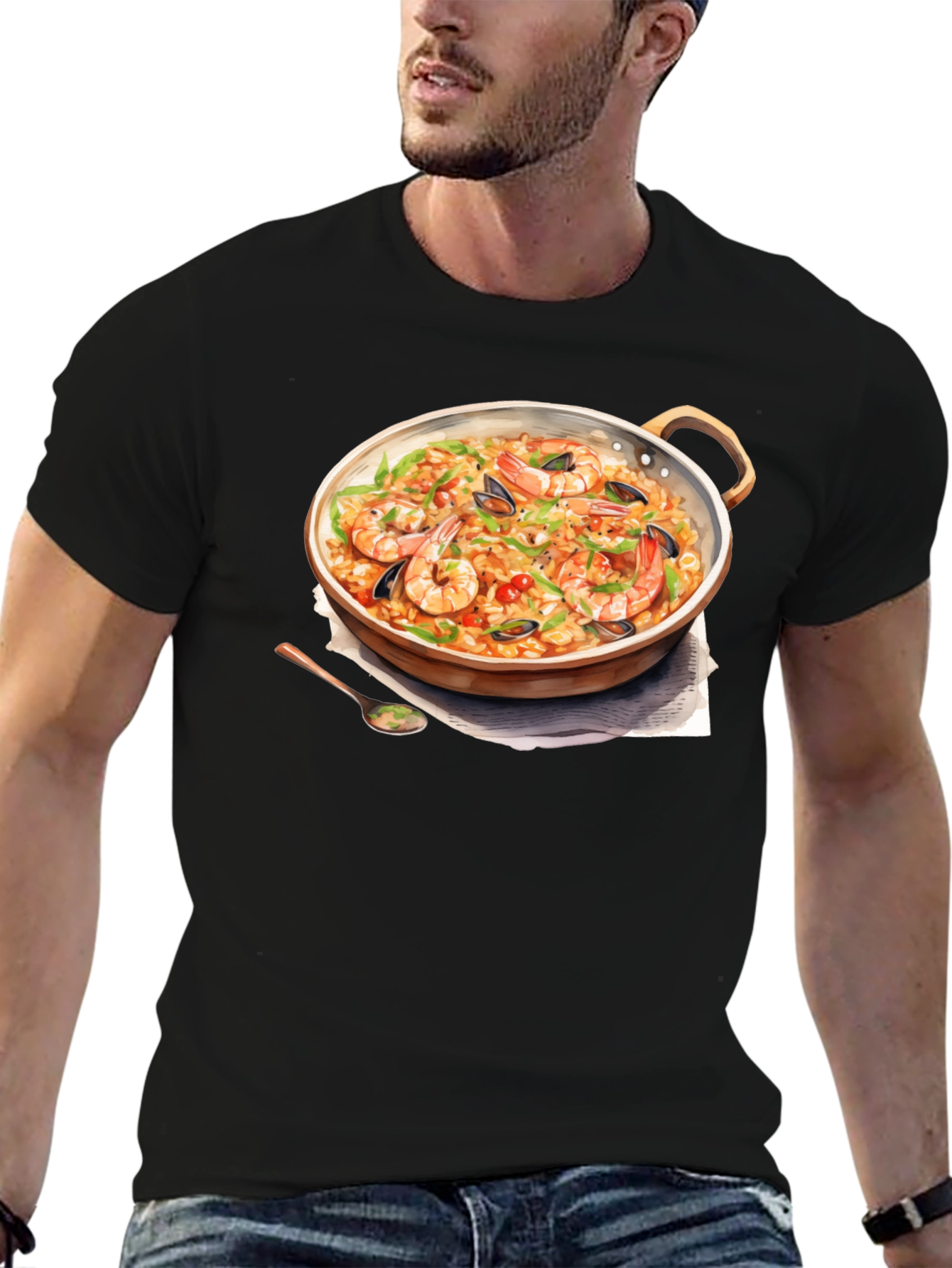 Paella Print T-Shirt - Foodie Fashion
