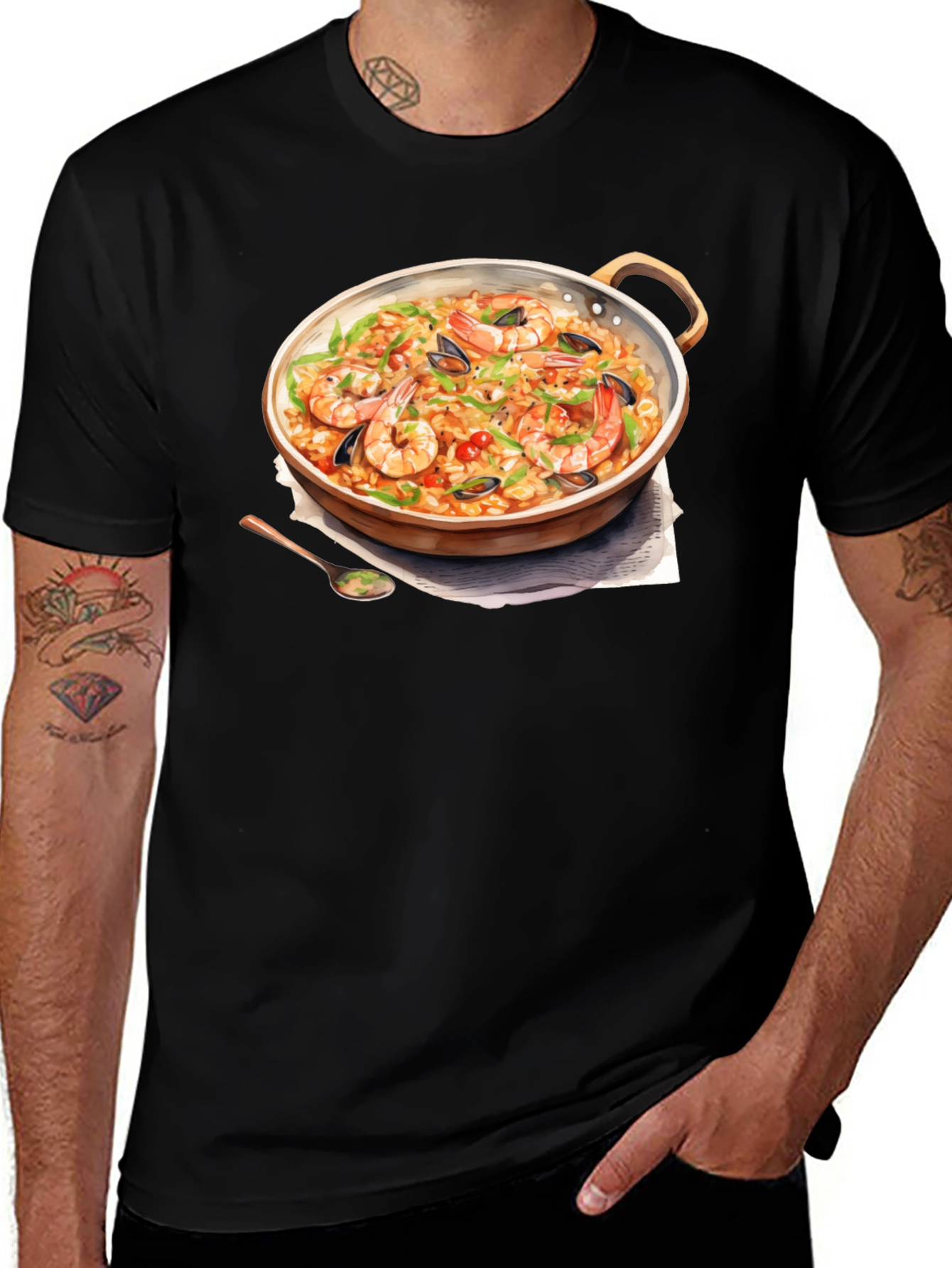 Paella Print T-Shirt - Foodie Fashion