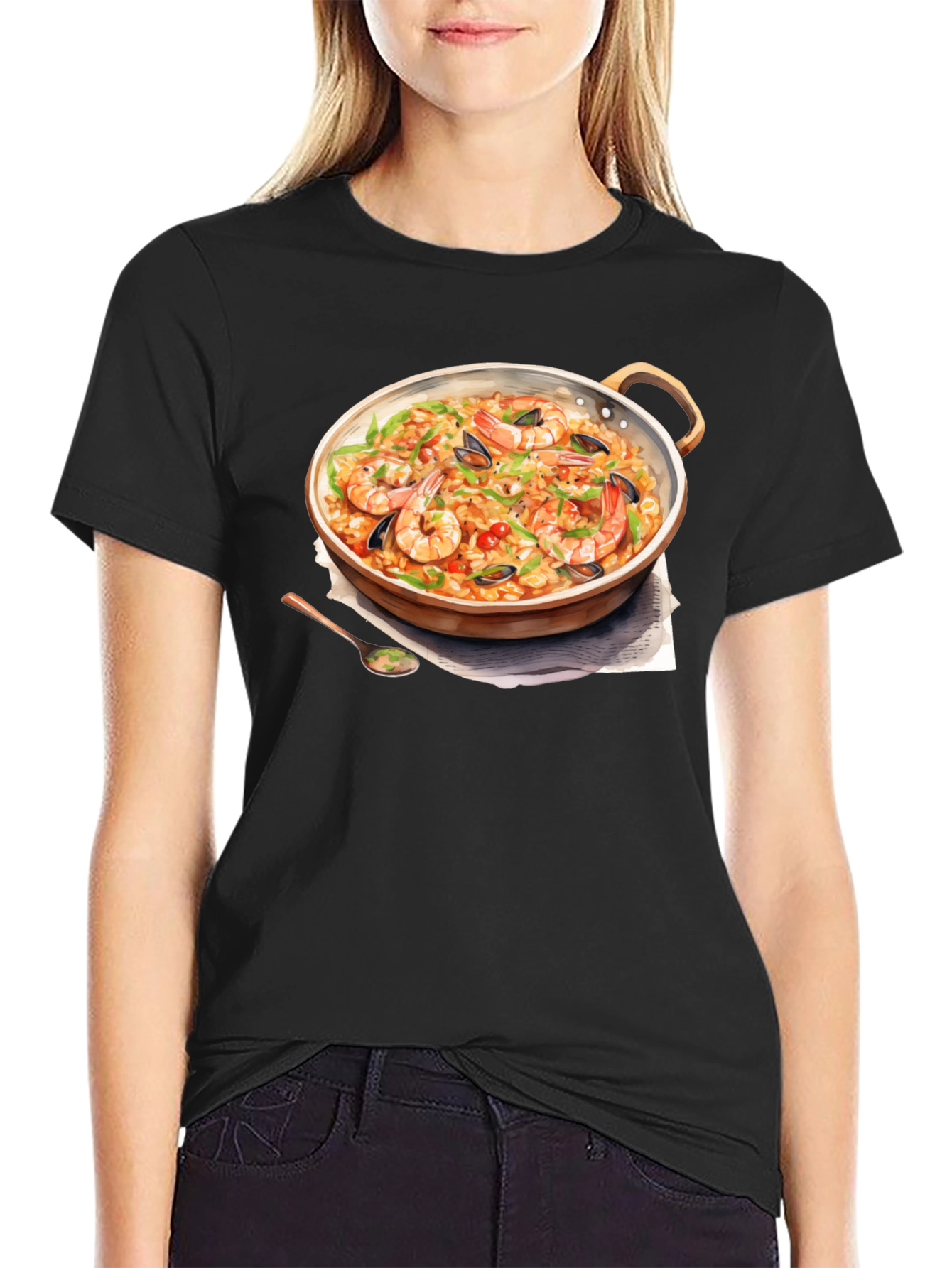 Paella Print T-Shirt - Foodie Fashion