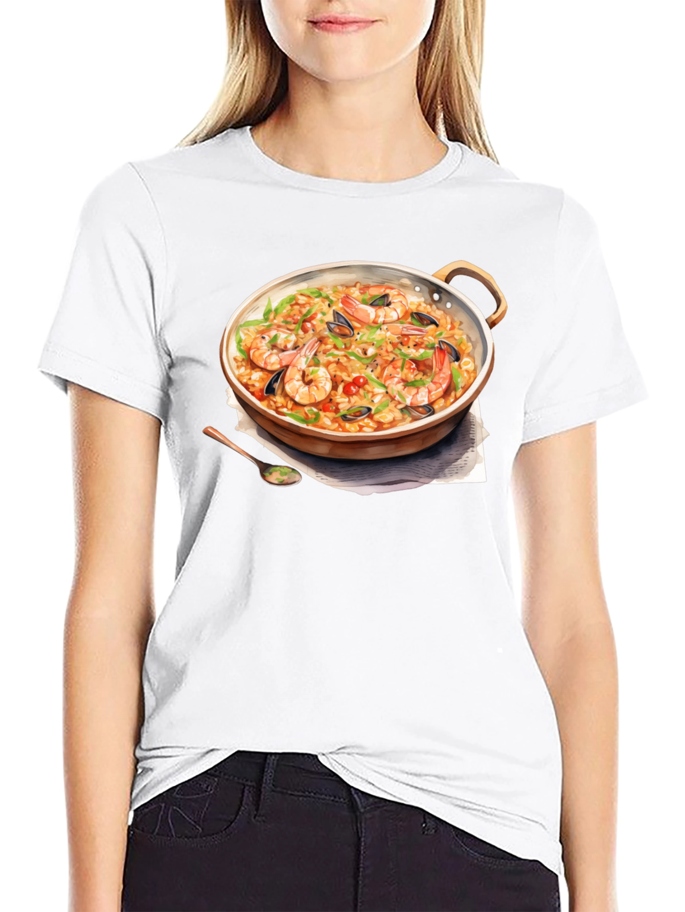 Paella Print T-Shirt - Foodie Fashion