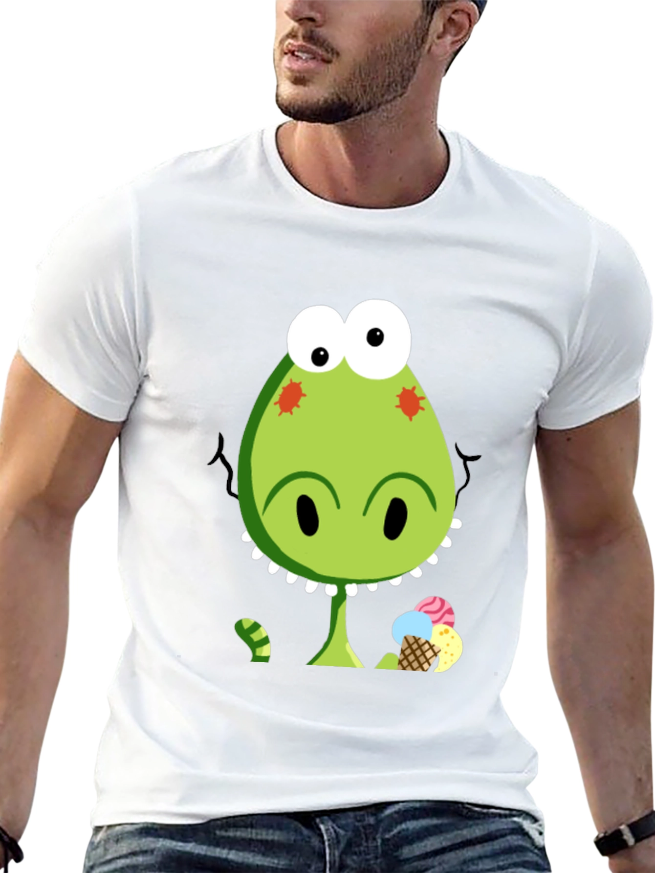 Dino Ice Cream T-Shirt - Fun & Unique Design