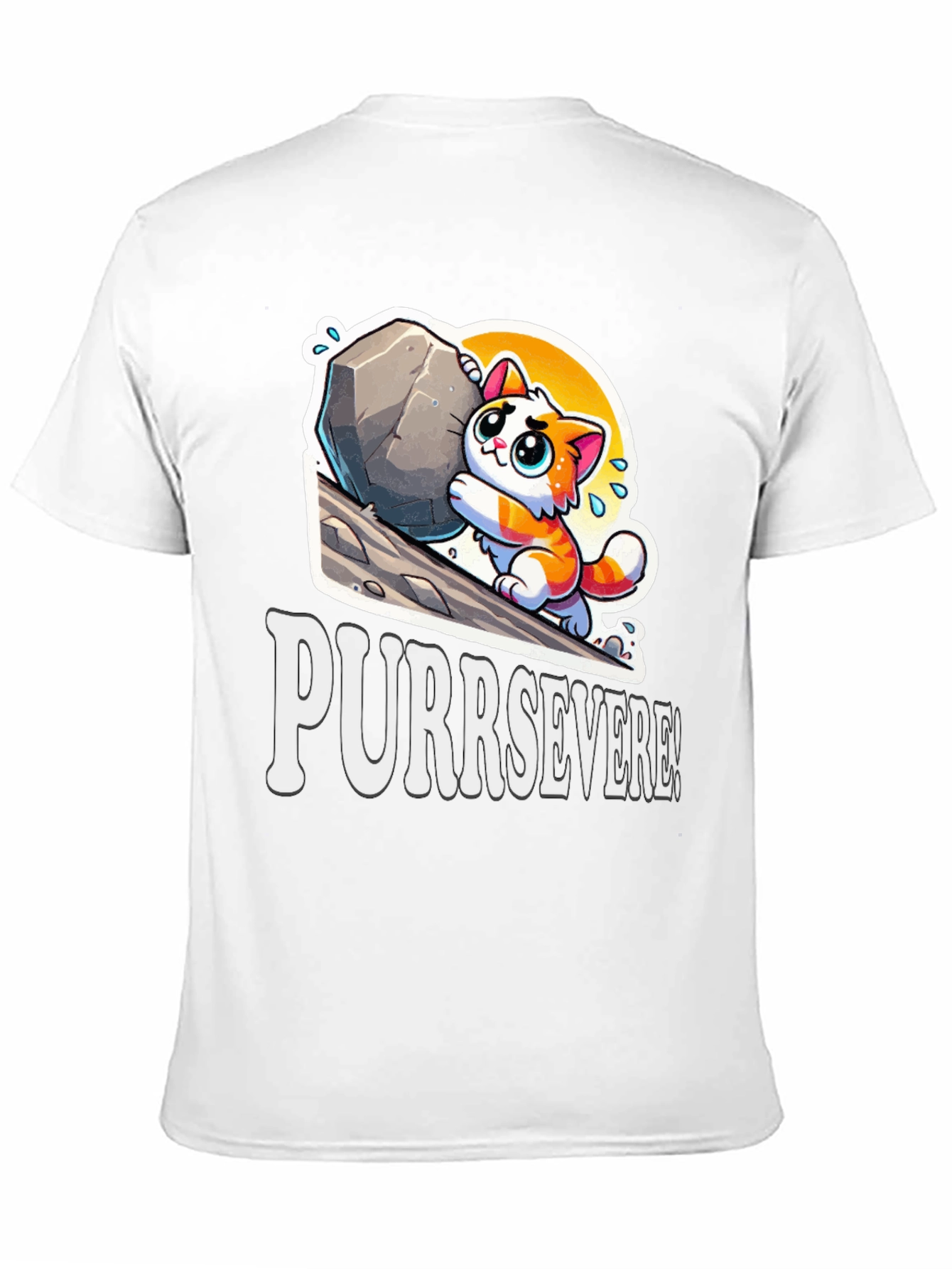 Purrsevere Cat T-Shirt - Funny Graphic Tee