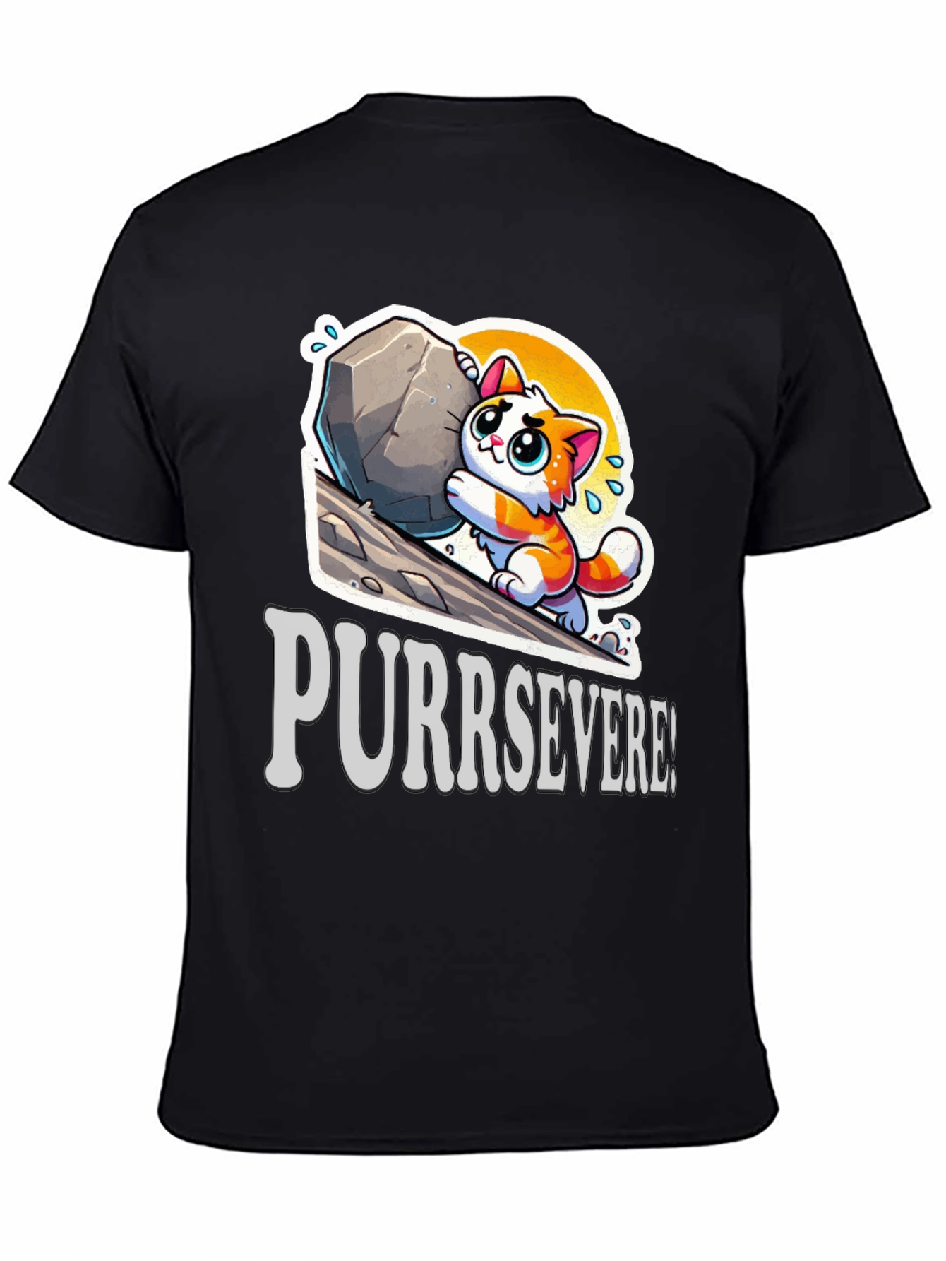 Purrsevere Cat T-Shirt - Funny Graphic Tee