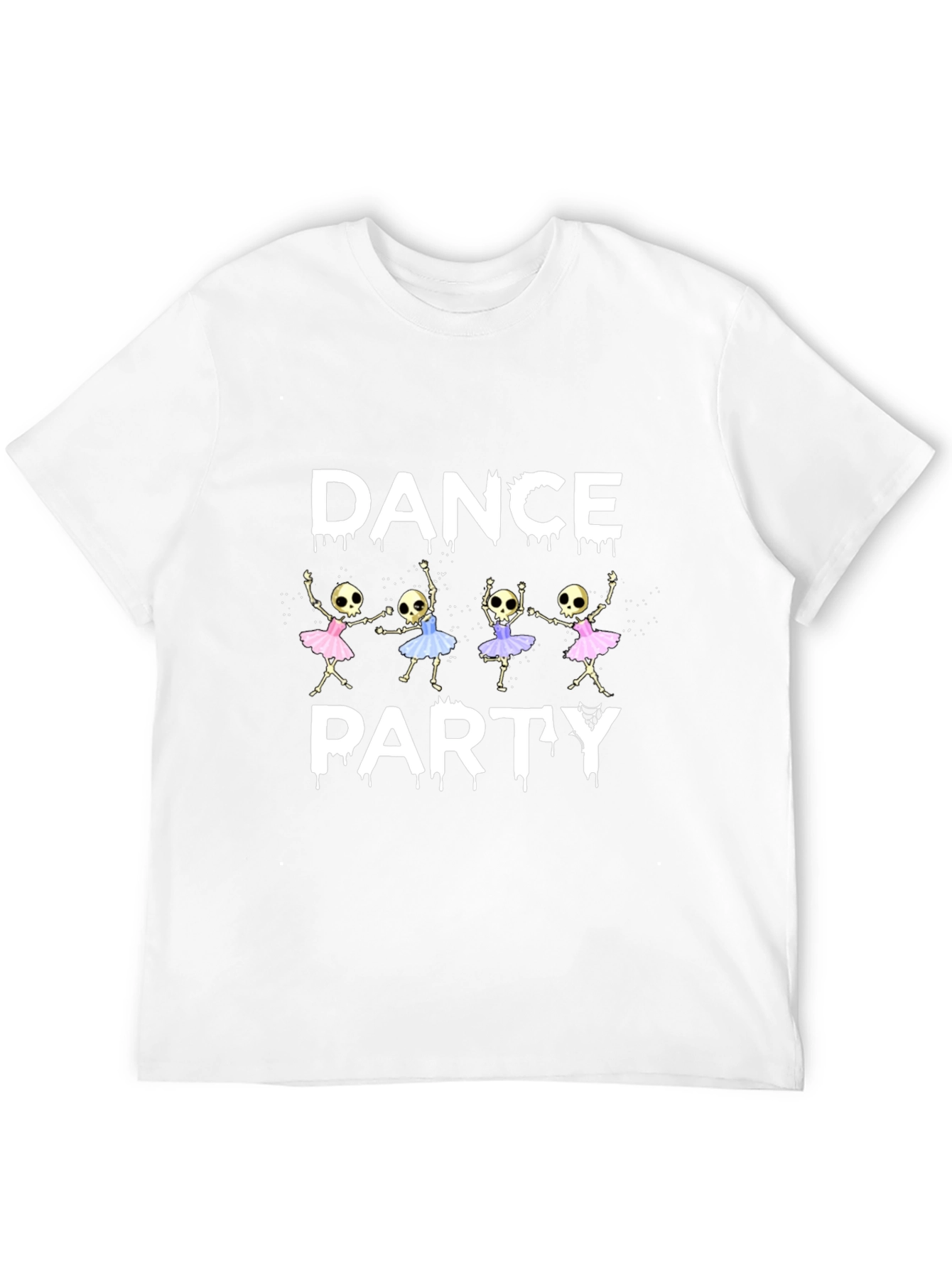 Dance Party Skeleton Graphic T-Shirt