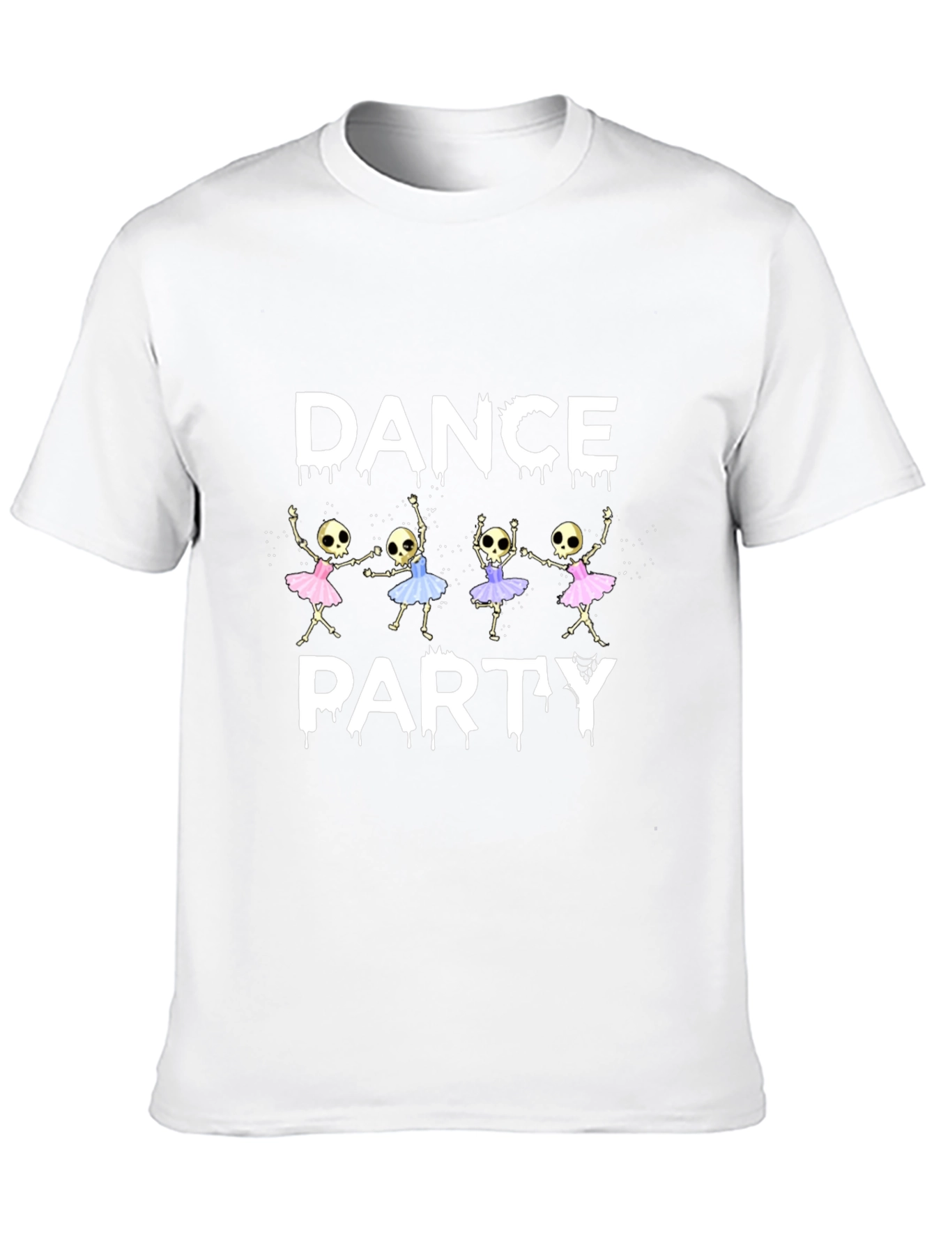 Dance Party Skeleton Graphic T-Shirt