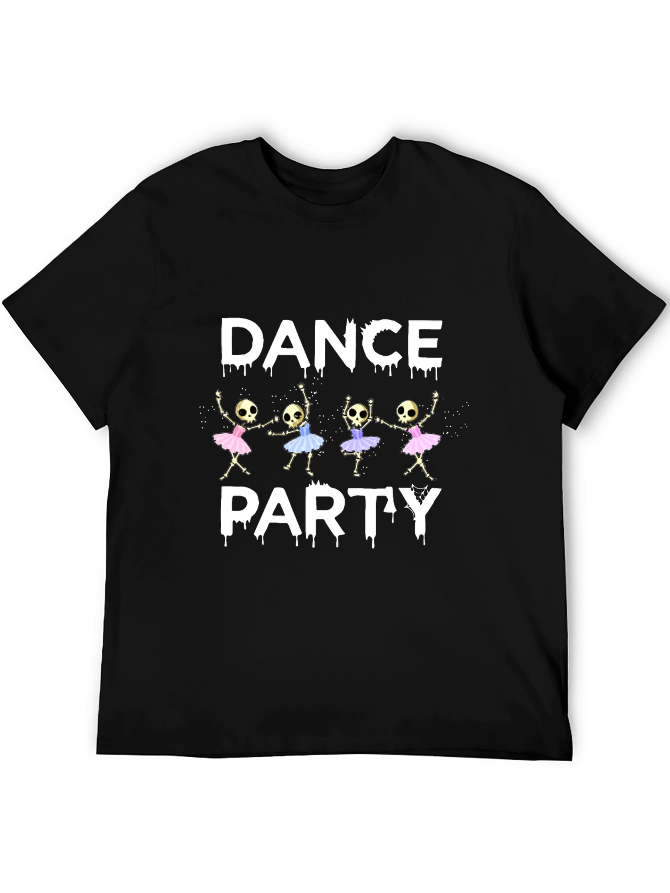 Dance Party Skeleton Graphic T-Shirt