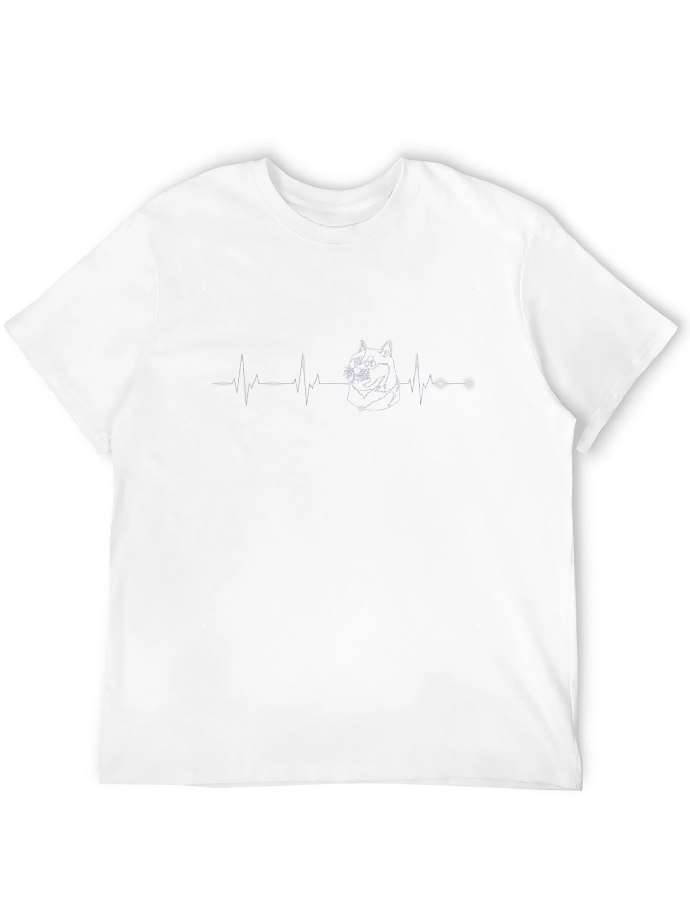 Dog Lovers Heartbeat T-Shirt - Black Cotton