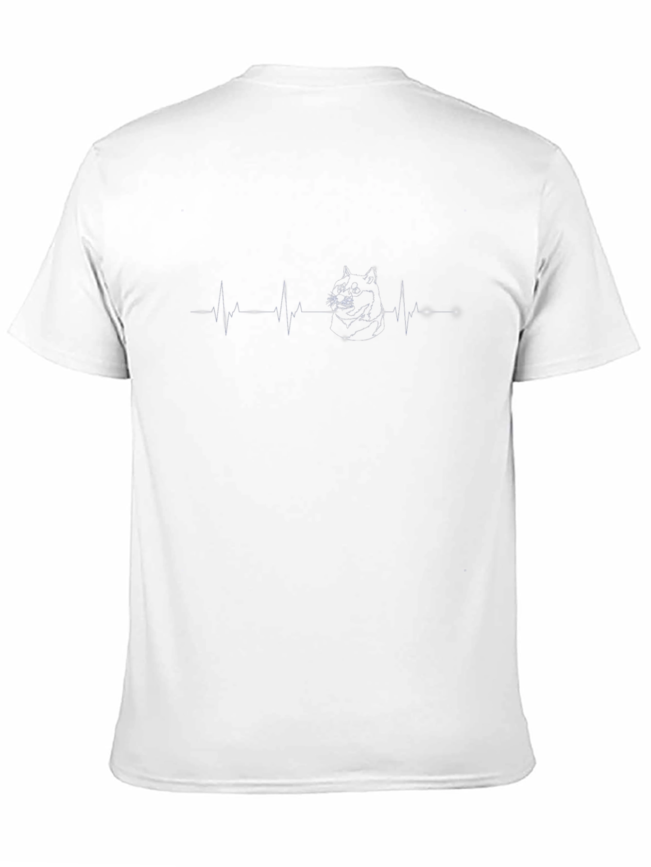 Dog Lovers Heartbeat T-Shirt - Black Cotton