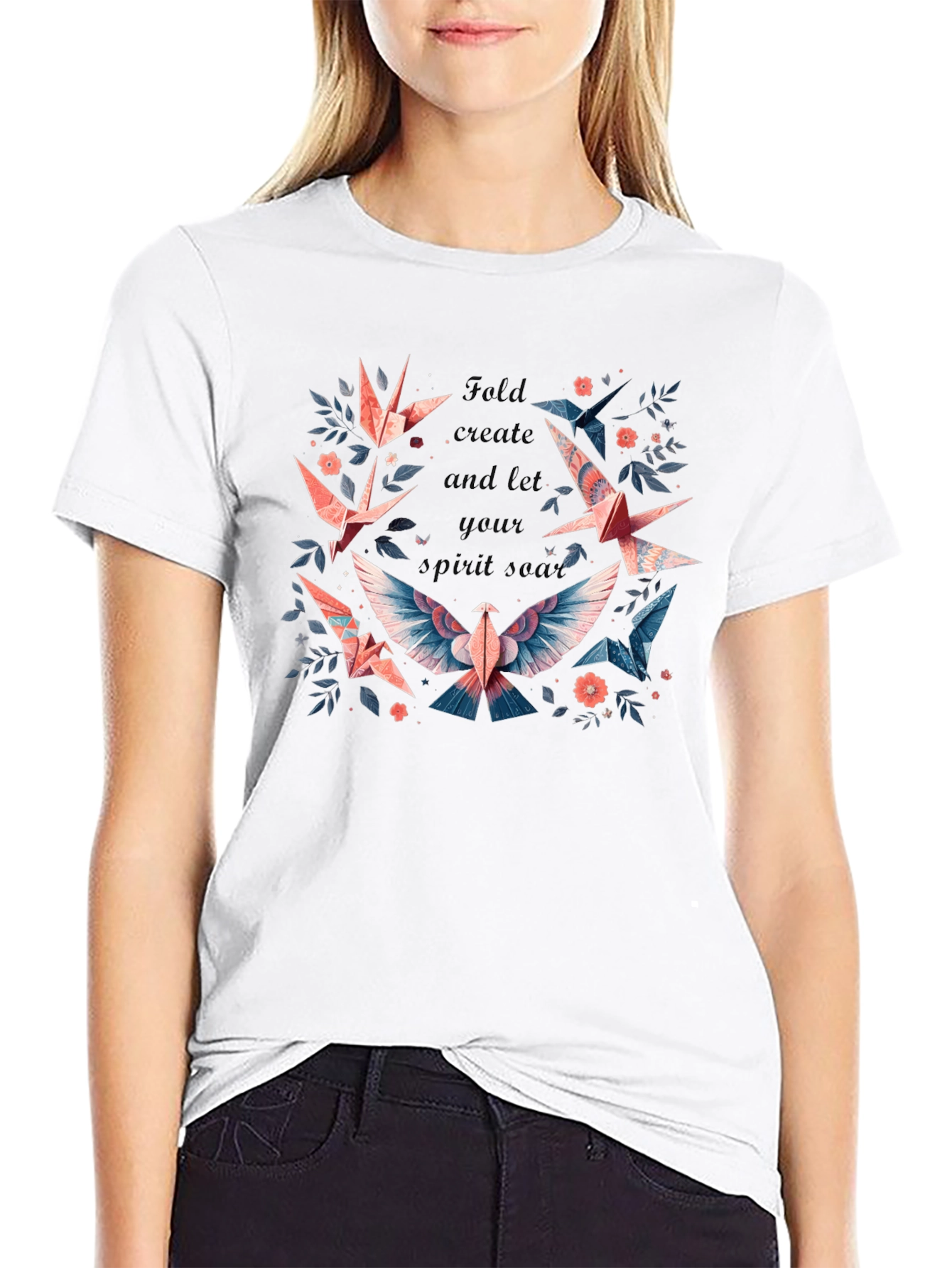 Origami Spirit Soar Tee - Fold Create Fly!