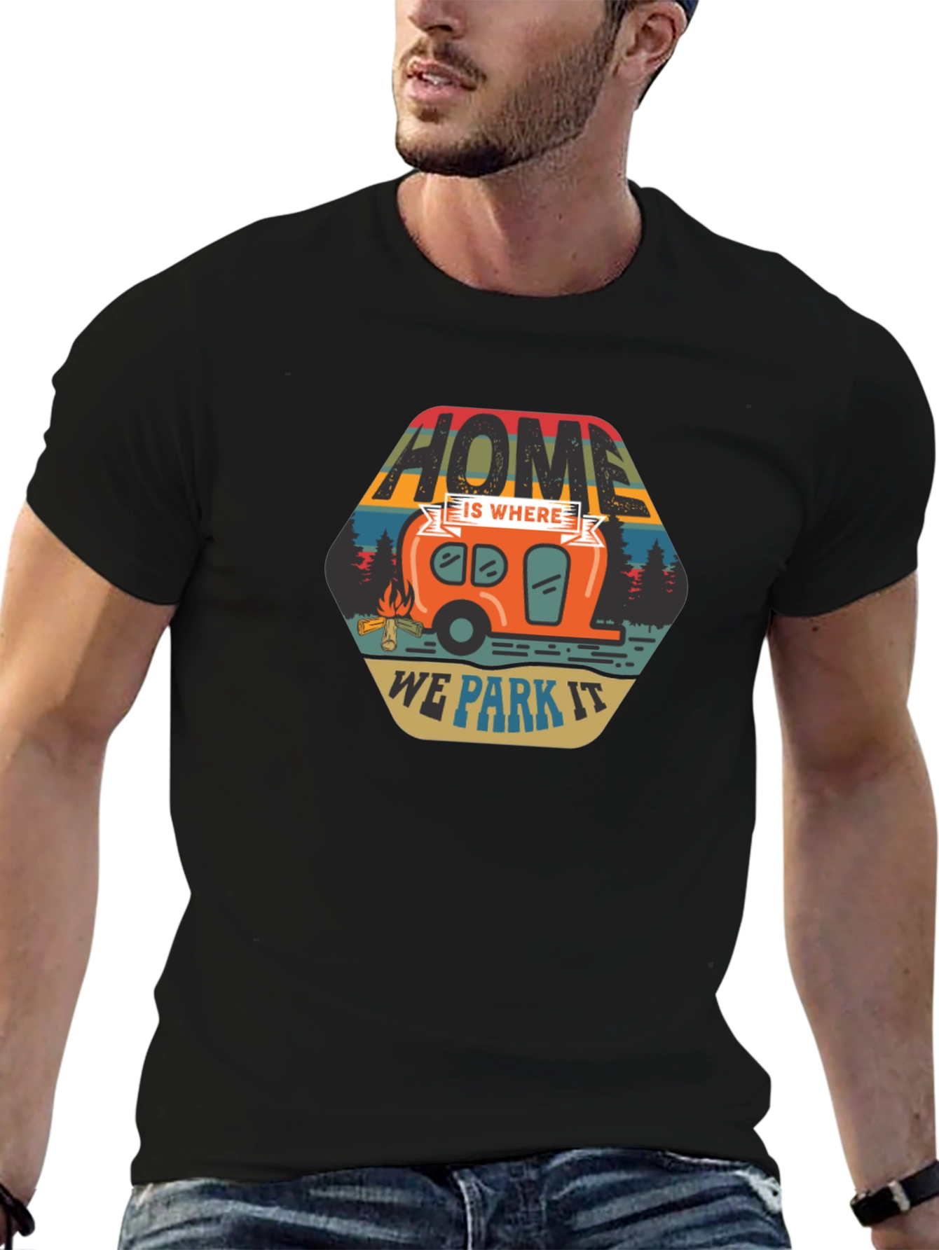 Home Is Where We Park It Camping T-Shirt