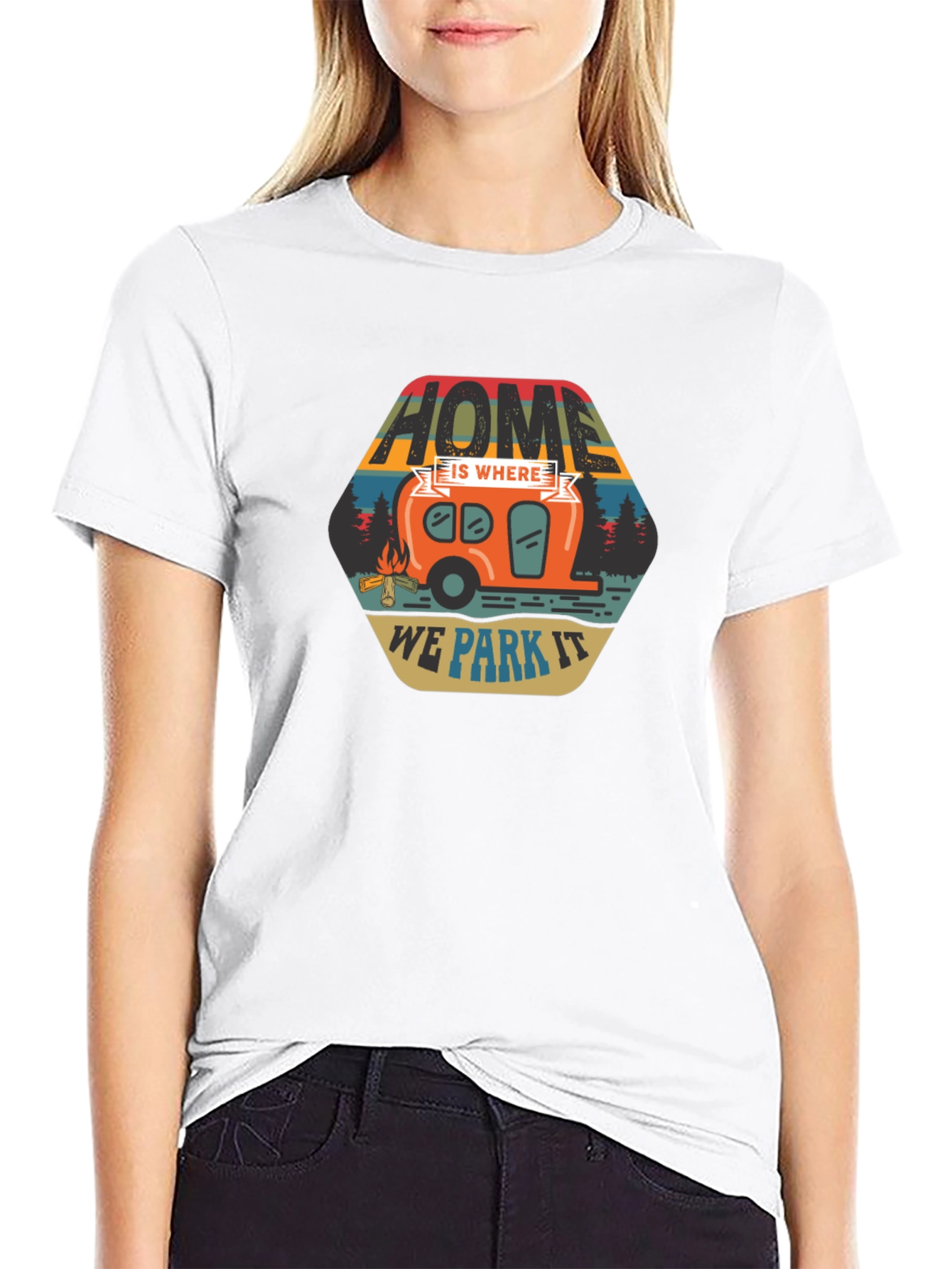 Home Is Where We Park It Camping T-Shirt