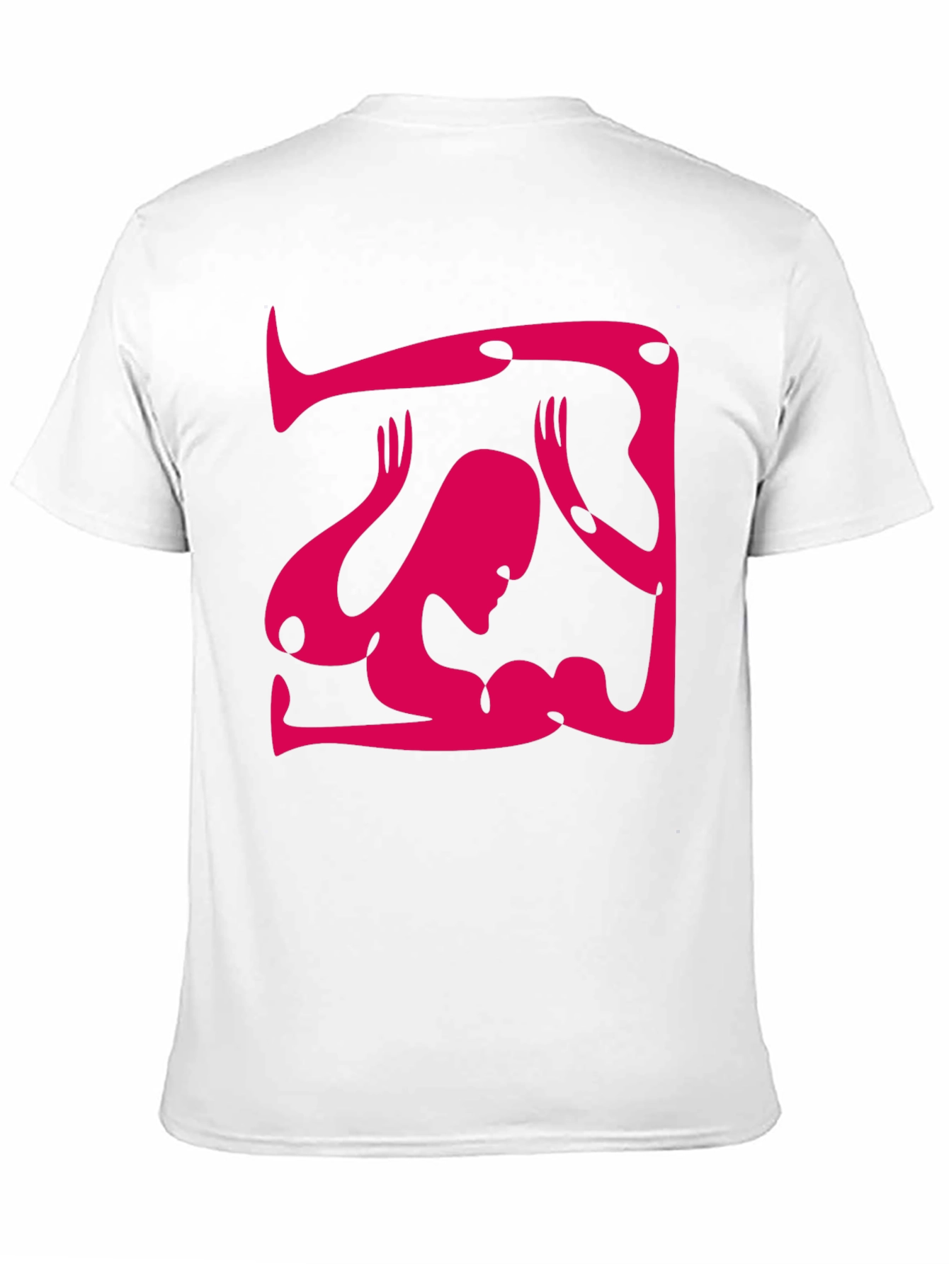 Abstract Graphic Tee - Unique Design Black Cotton Shirt