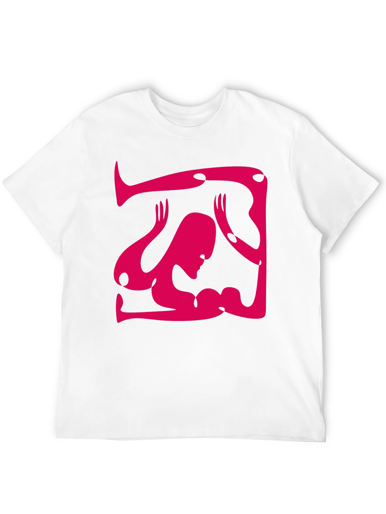 Abstract Graphic Tee - Unique Design Black Cotton Shirt