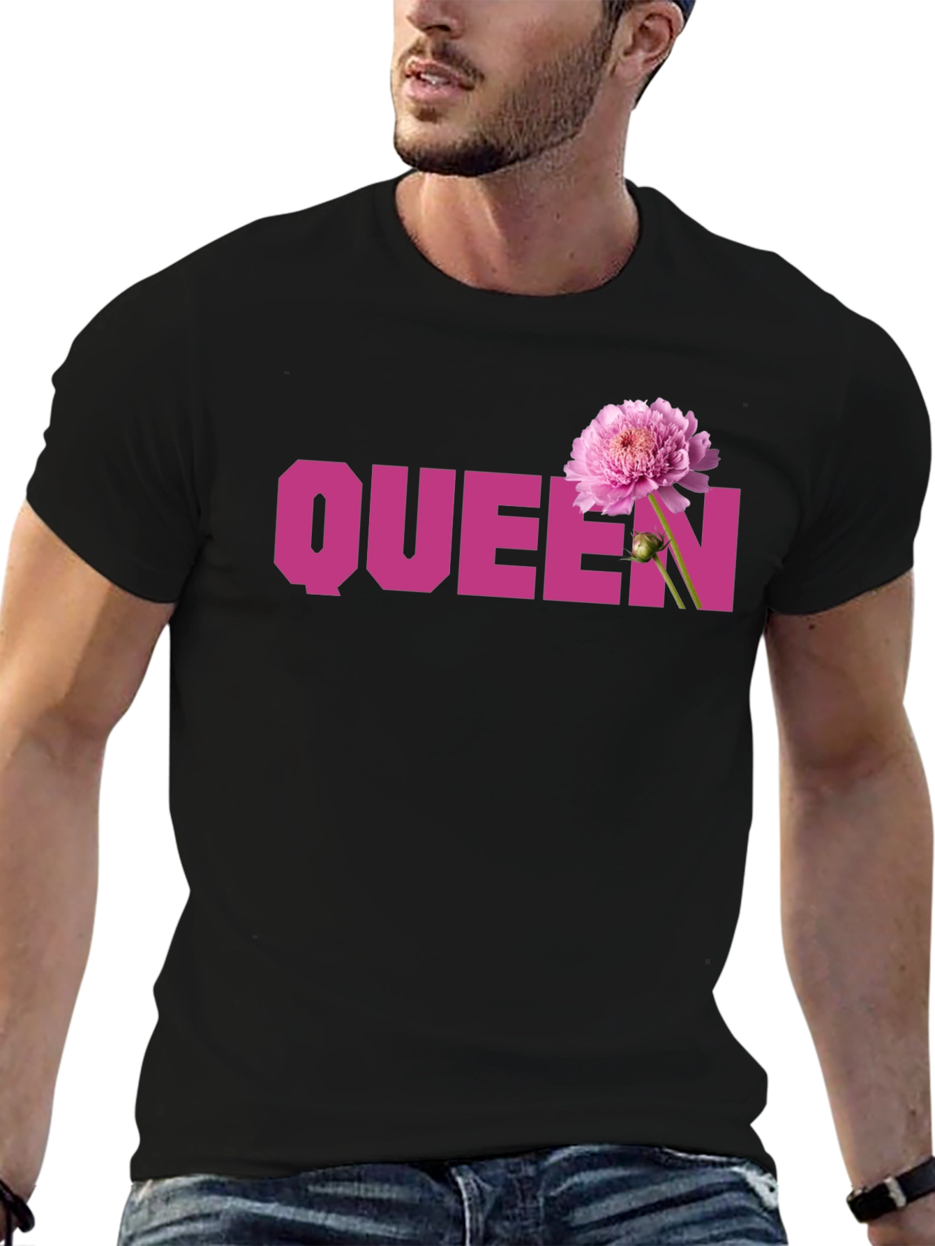 Queen Flower Graphic Tee - Stylish Womens T-Shirt