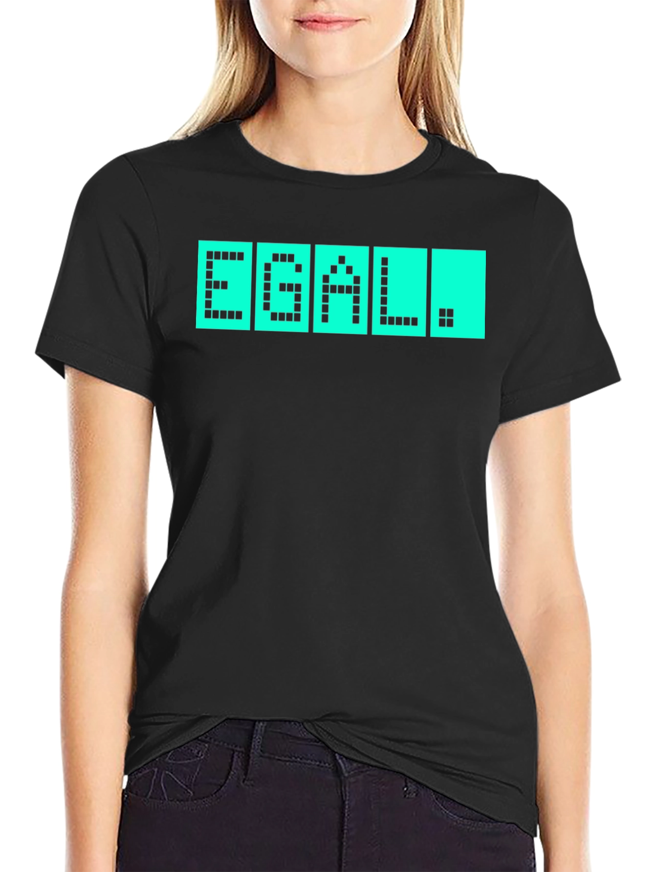 EGAL T-Shirt - Quirky Pixel Display Design