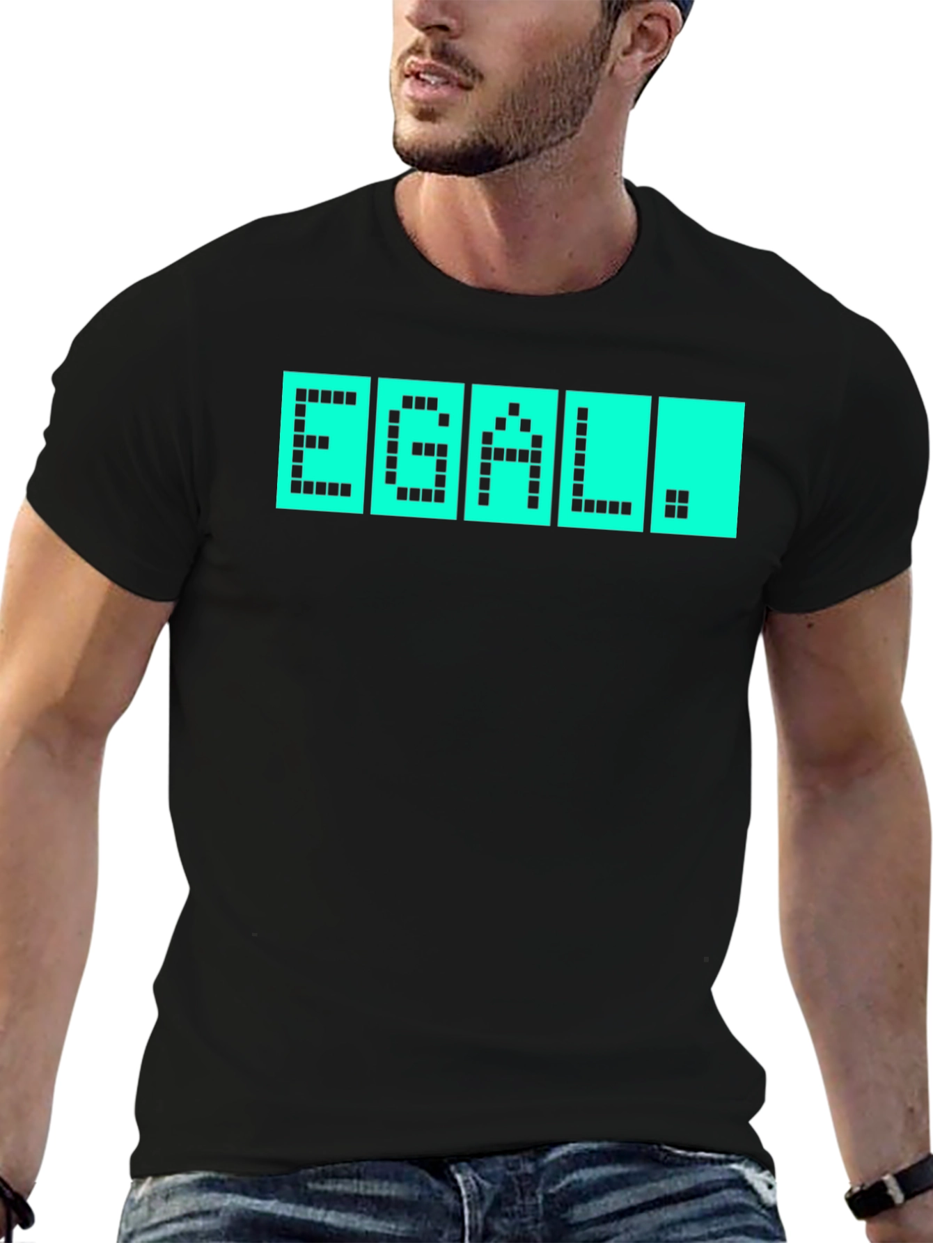 EGAL T-Shirt - Quirky Pixel Display Design