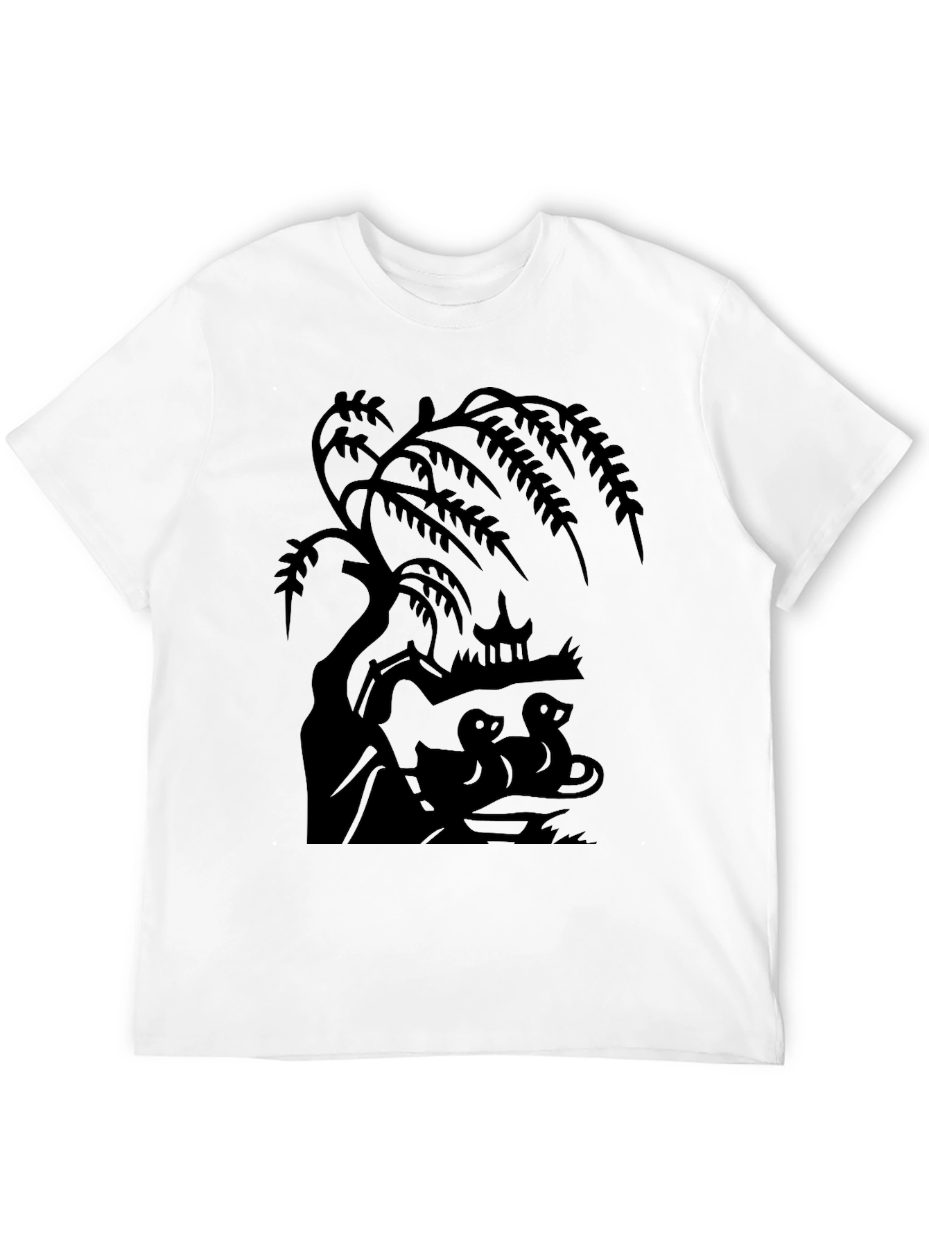 Nature Scene Black T-Shirt