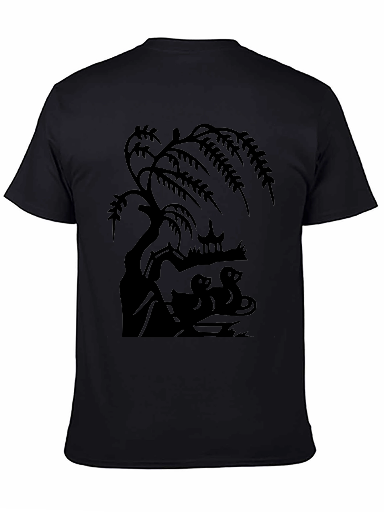 Nature Scene Black T-Shirt