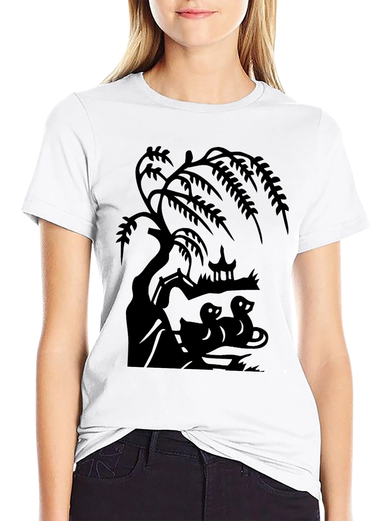 Nature Scene Black T-Shirt