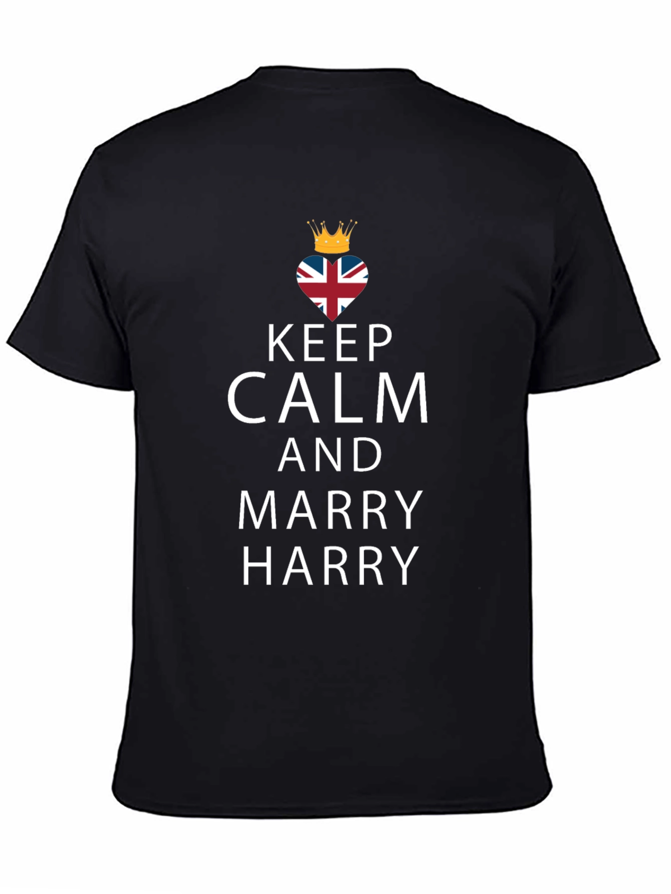 Keep Calm and Marry Harry Black T-Shirt