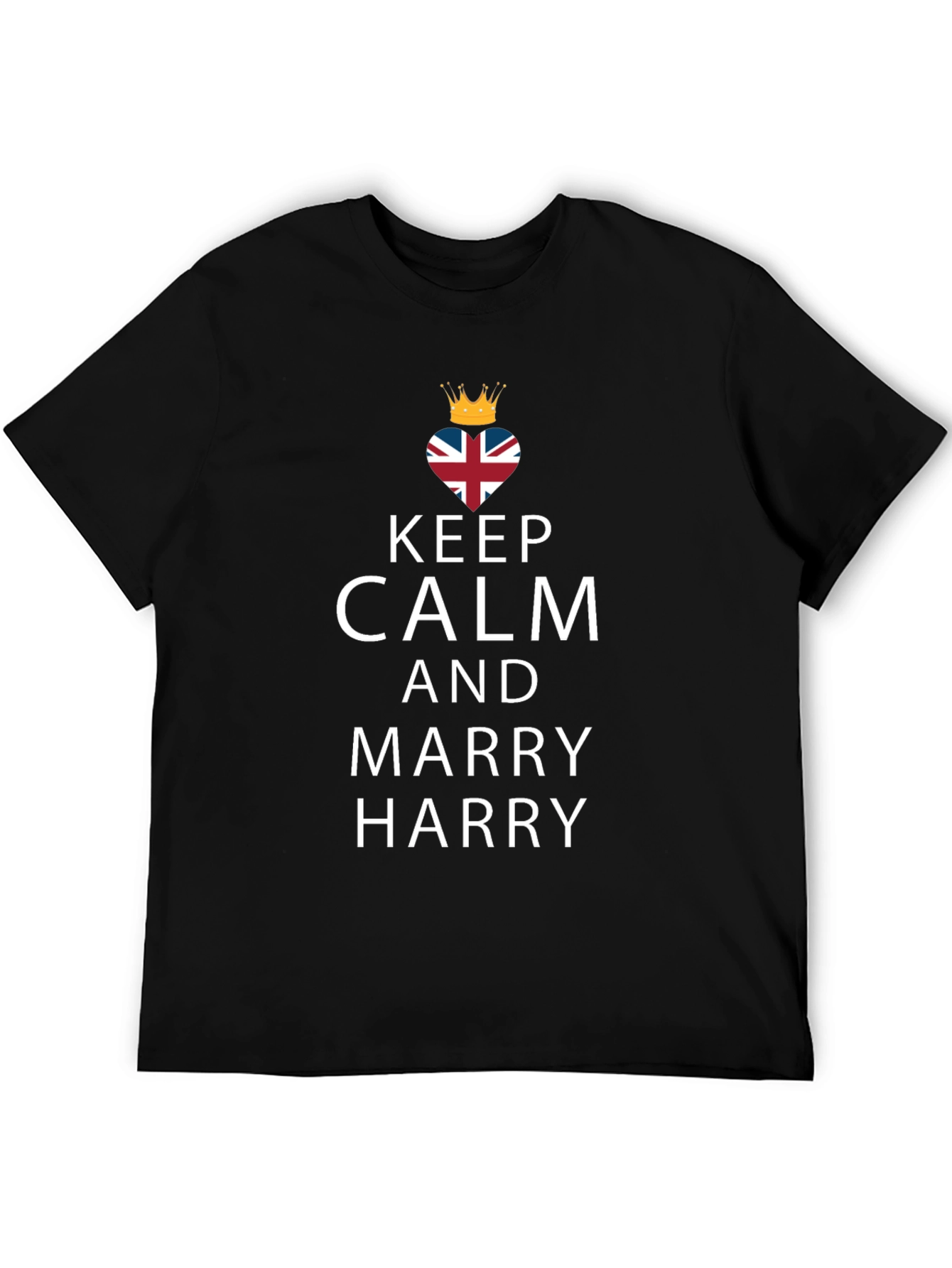 Keep Calm and Marry Harry Black T-Shirt