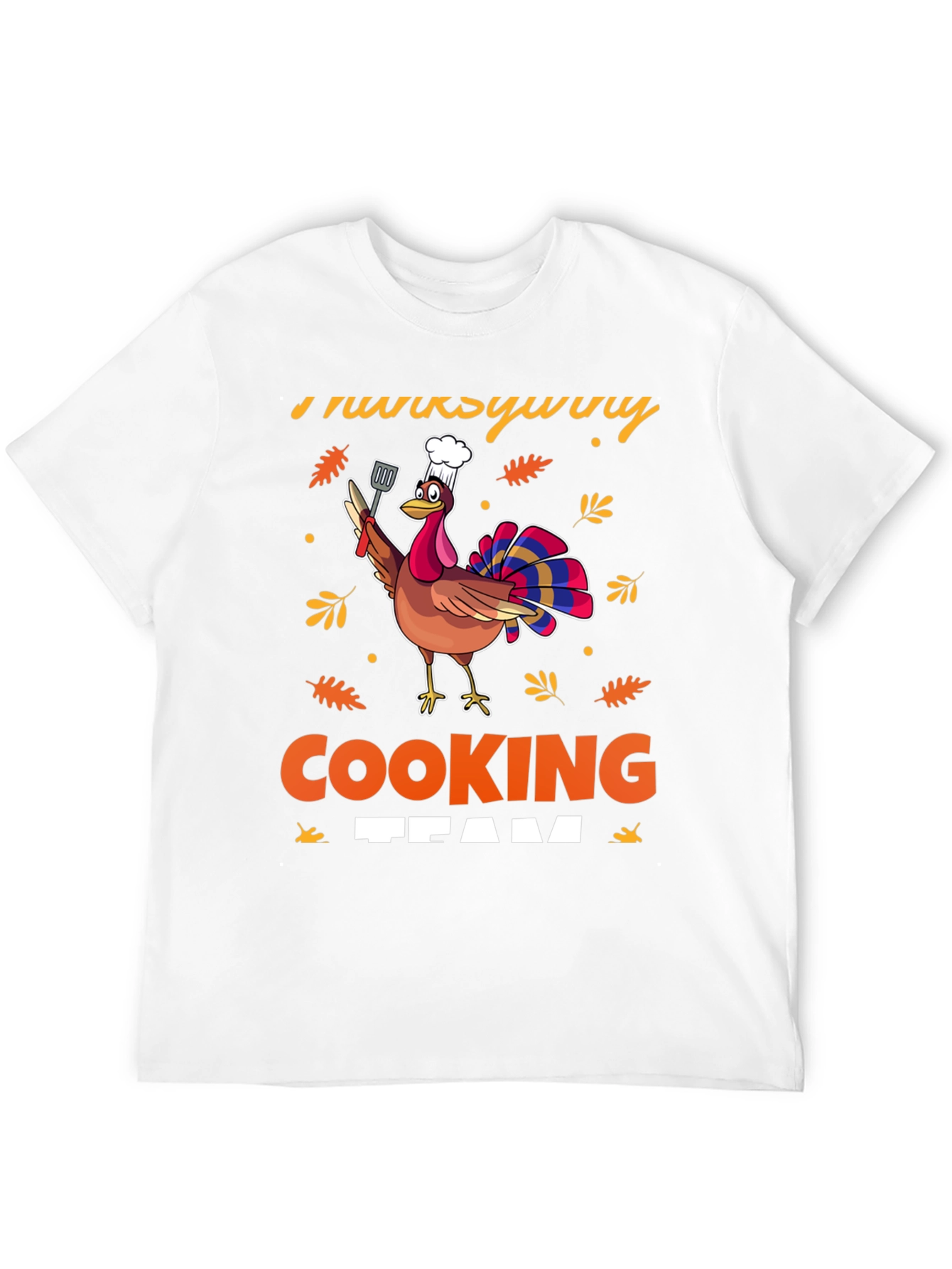 Thanksgiving Cooking Team Turkey Graphic T-Shirt