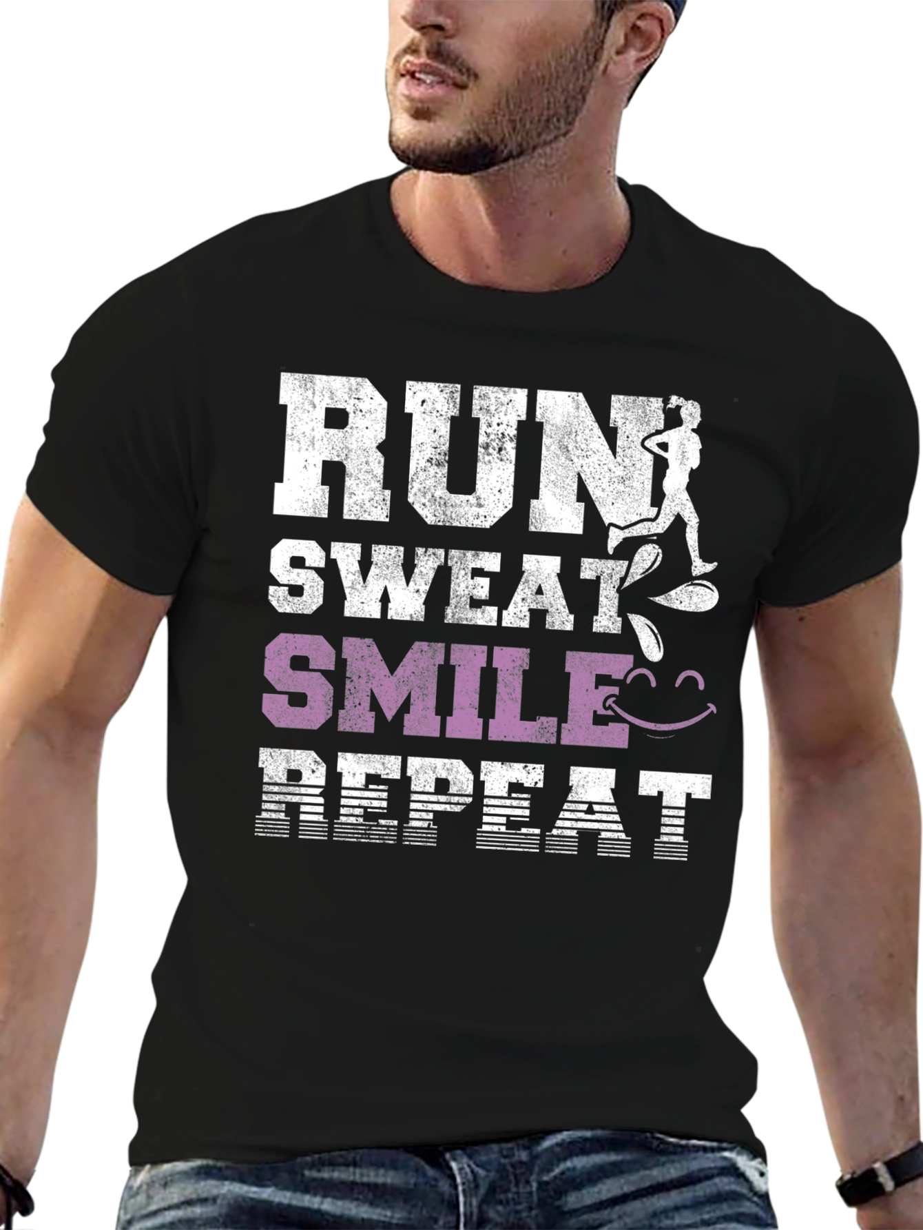 Run Sweat Smile Repeat Graphic Tee