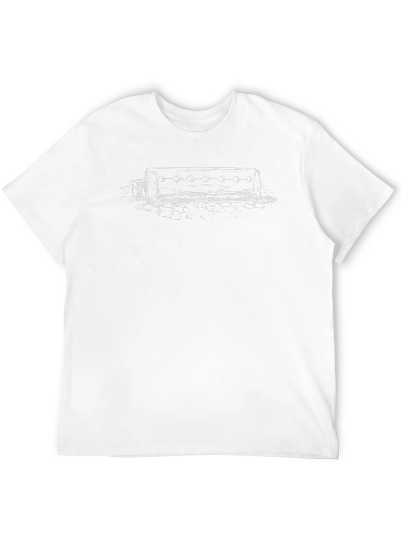 Black T-Shirt with Moon Phase Illustration