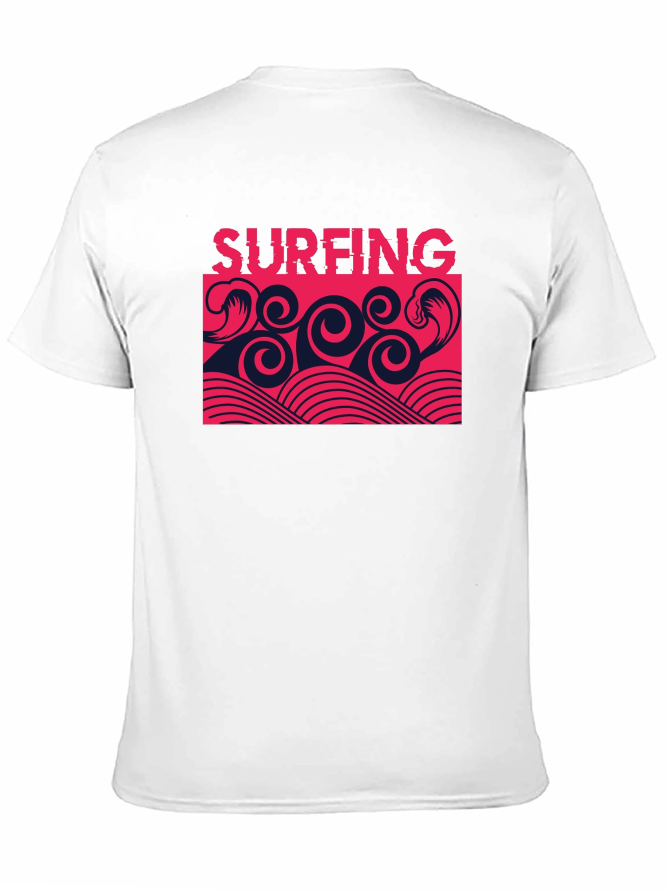 Surfing Waves Graphic Tee - Stylish Black T-Shirt