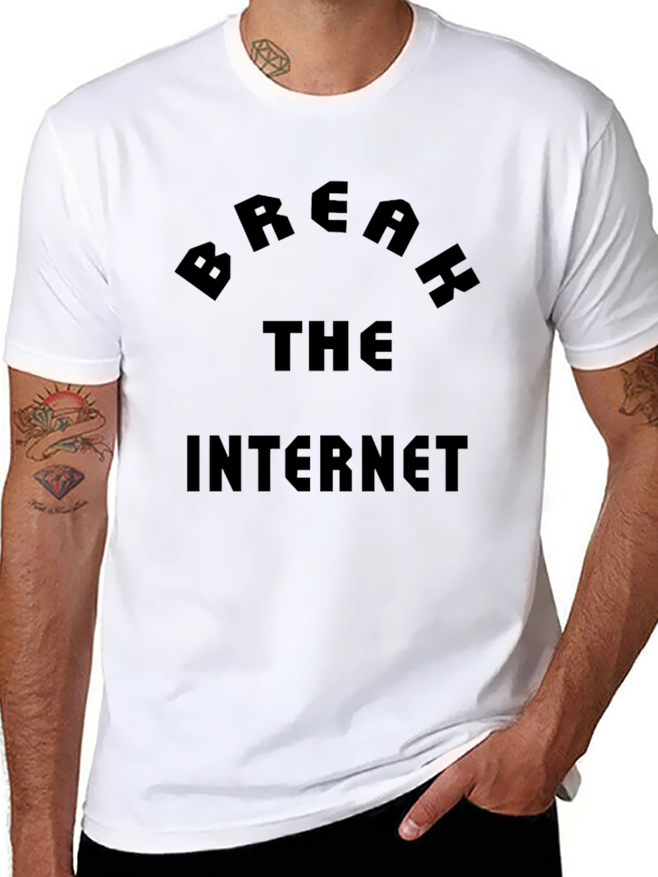 Break The Internet Graphic Black T-Shirt