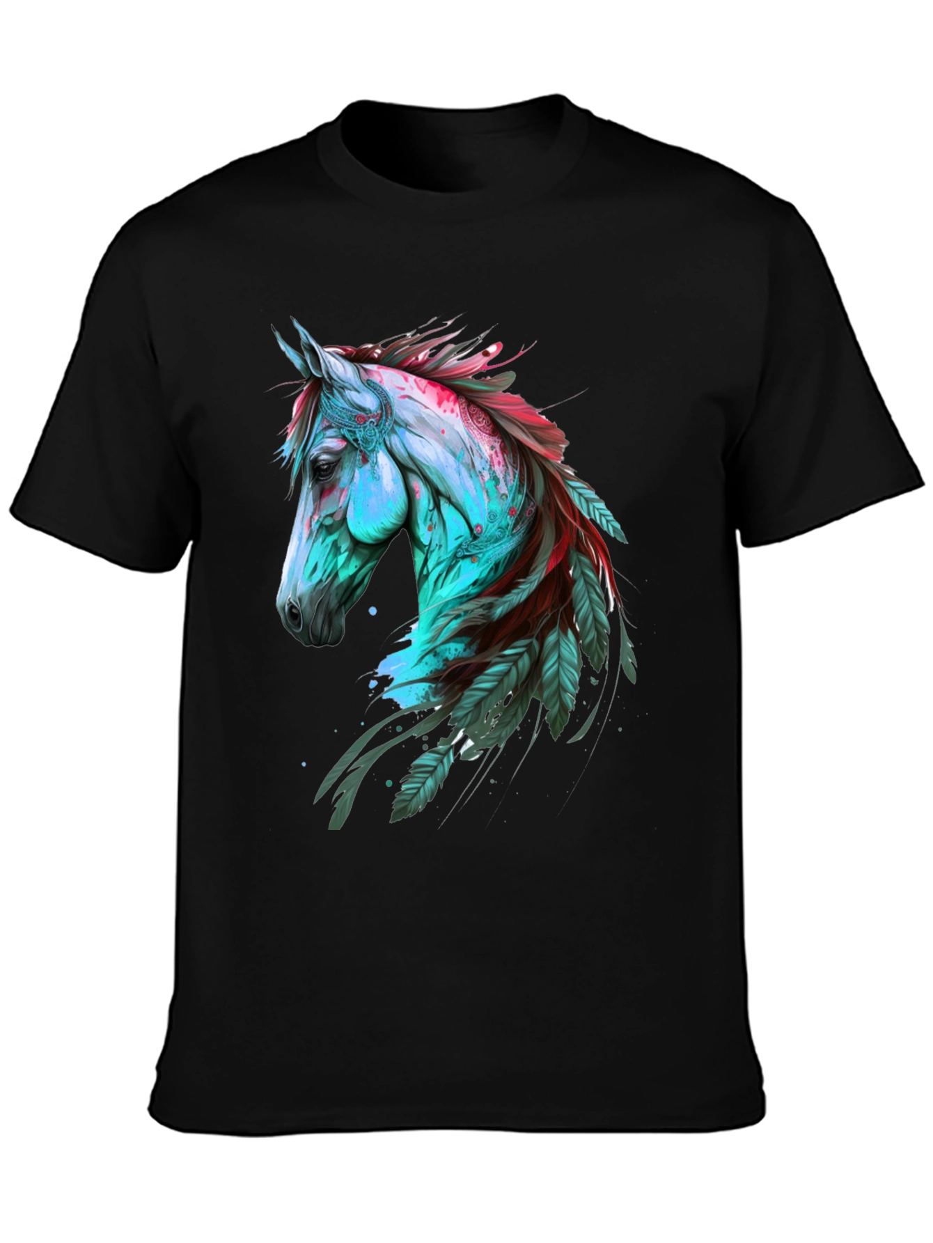 Horse & Feather Graphic Tee - Bold Style