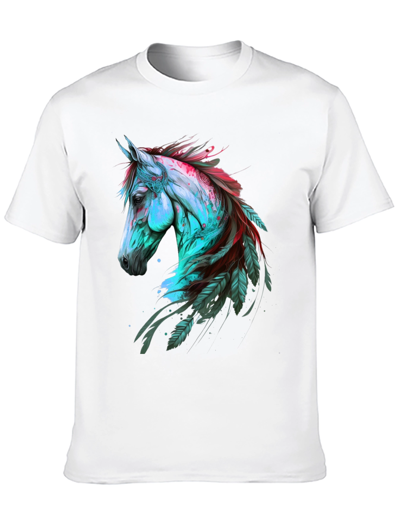 Horse & Feather Graphic Tee - Bold Style