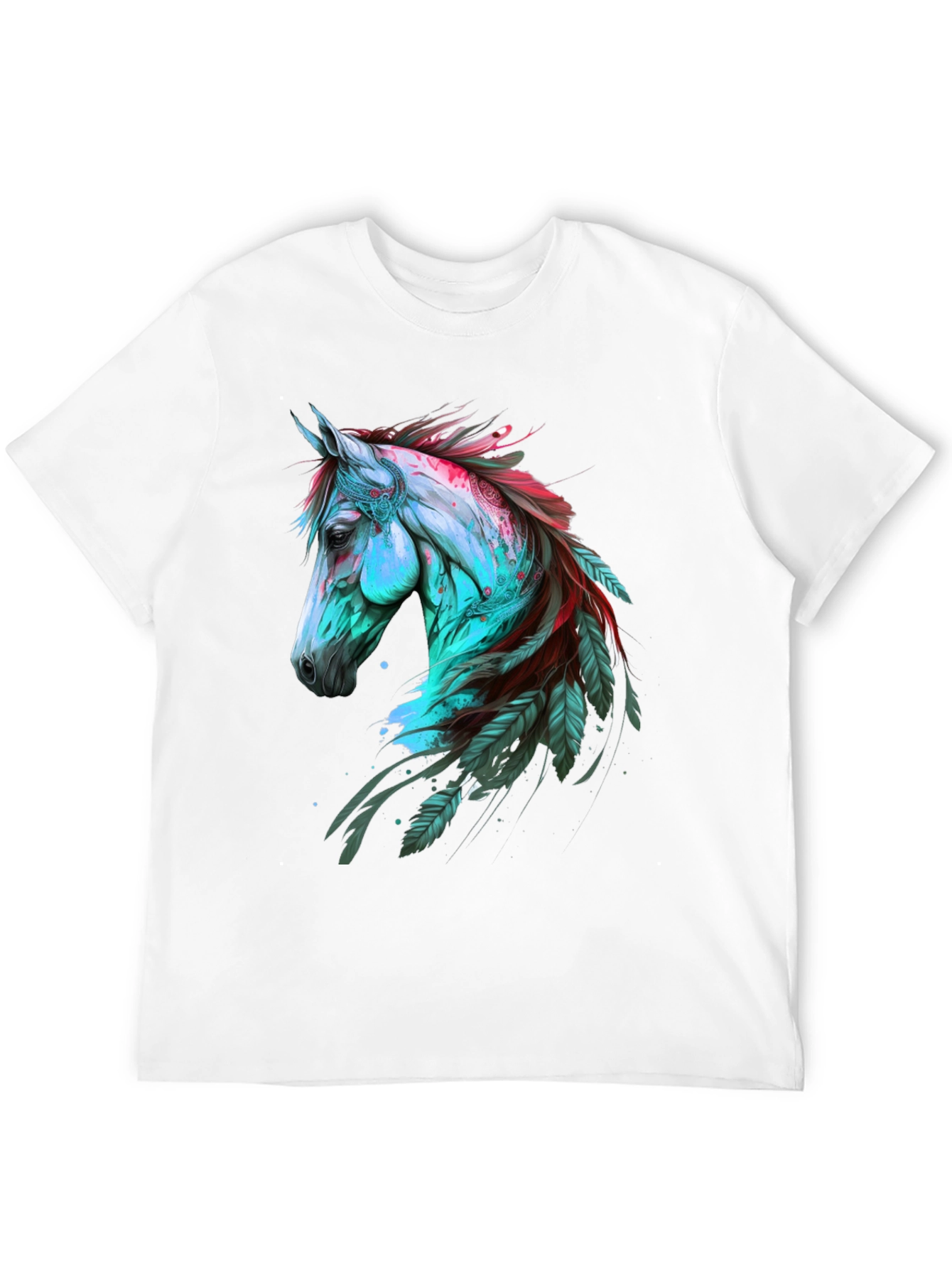 Horse & Feather Graphic Tee - Bold Style