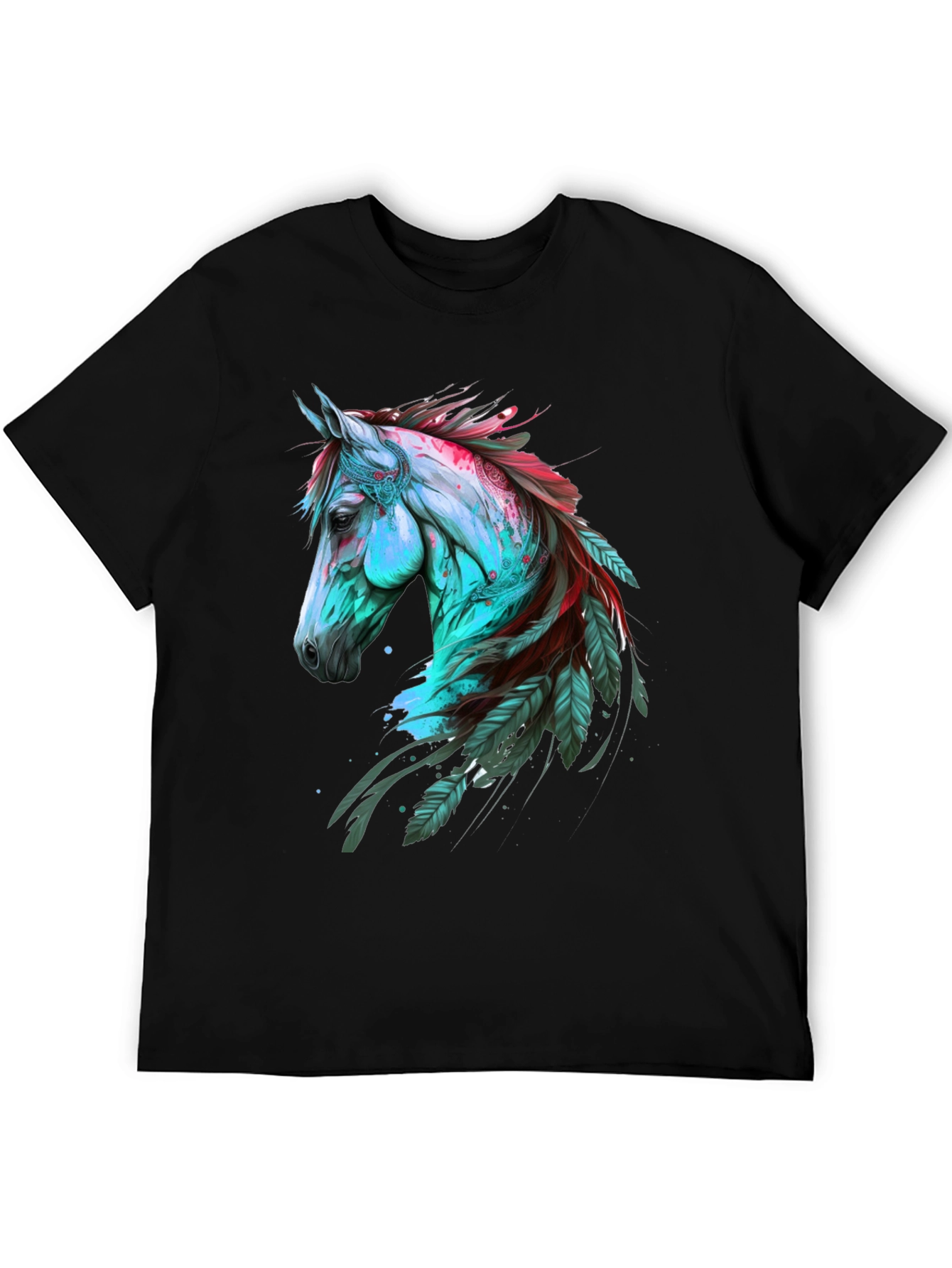 Horse & Feather Graphic Tee - Bold Style
