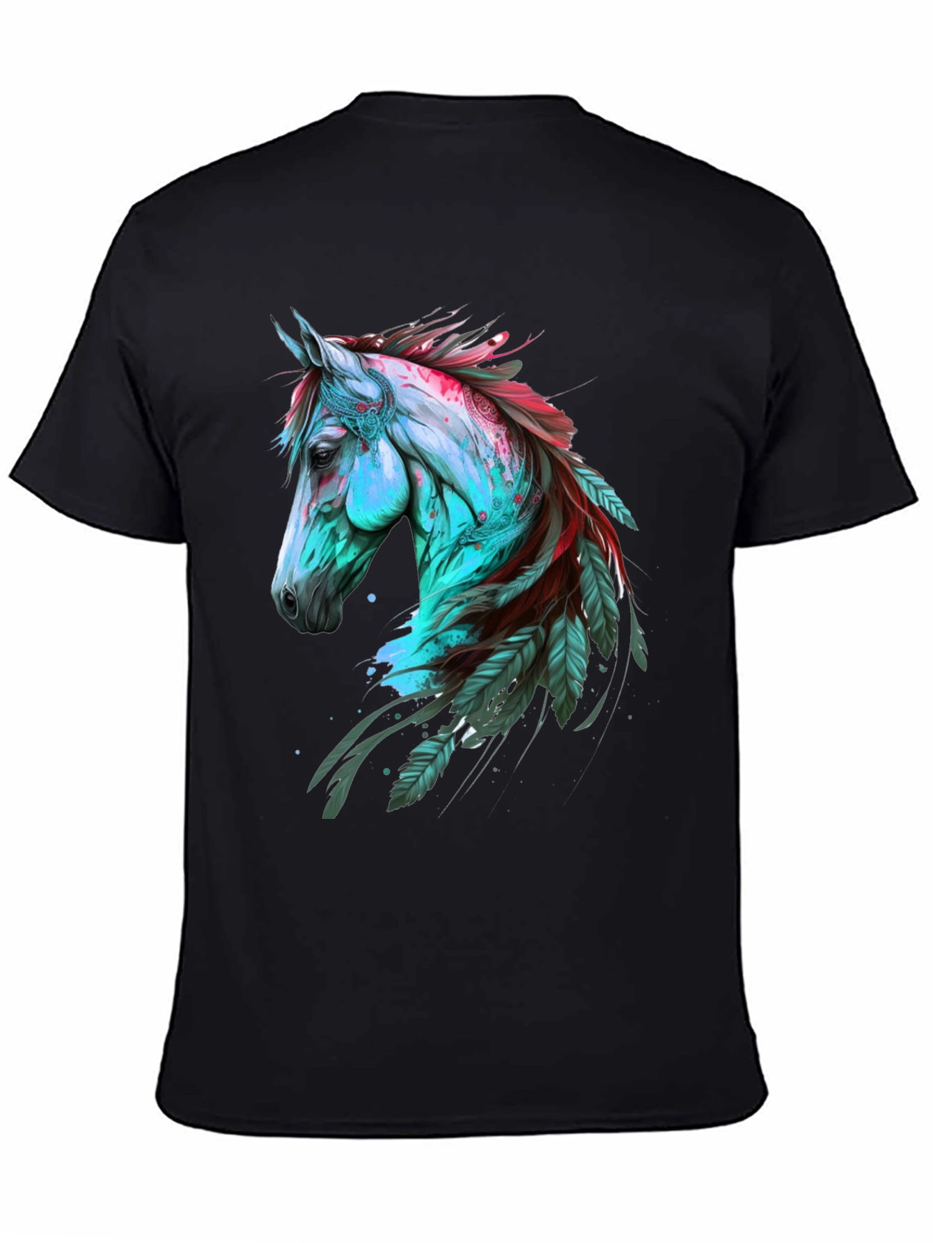 Horse & Feather Graphic Tee - Bold Style