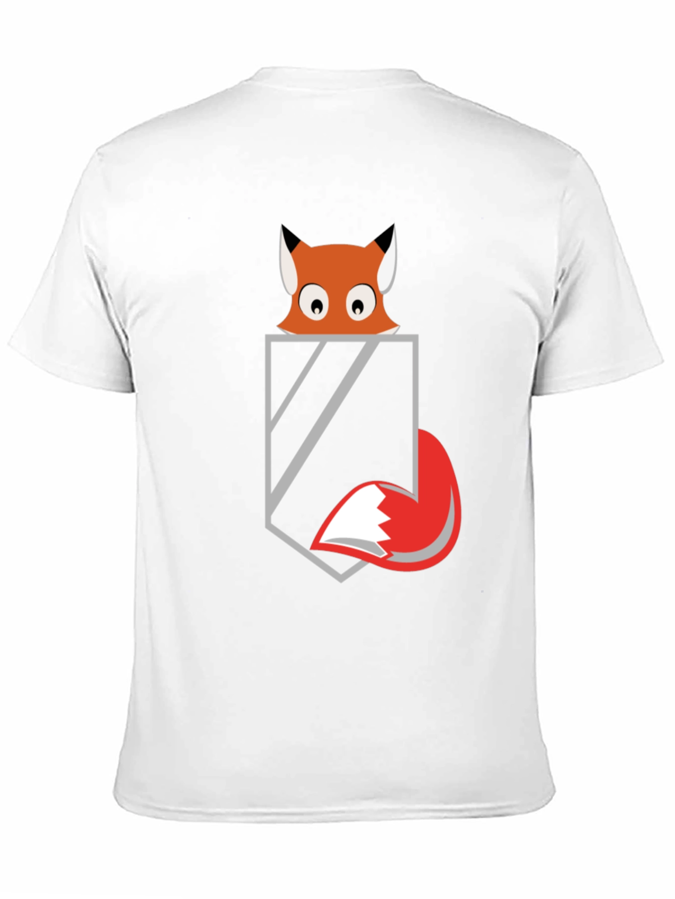 Fox in Pocket Graphic Tee - Mens Black T-Shirt