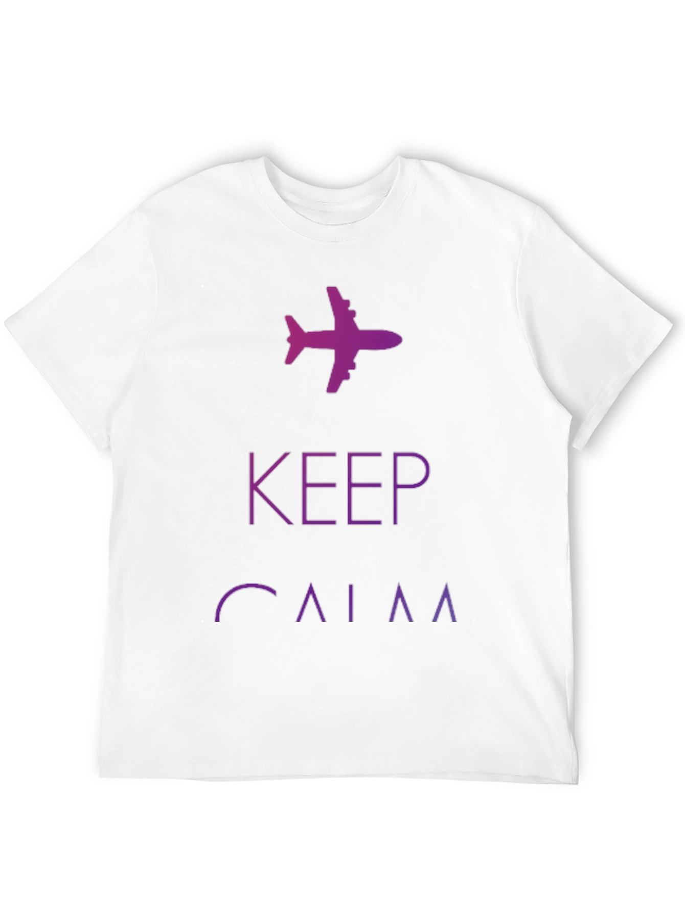 Keep Calm Airplane Black T-Shirt