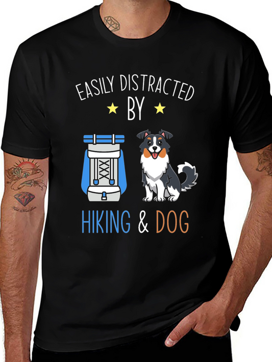 Easily Distracted By Hiking & Dog T-Shirt