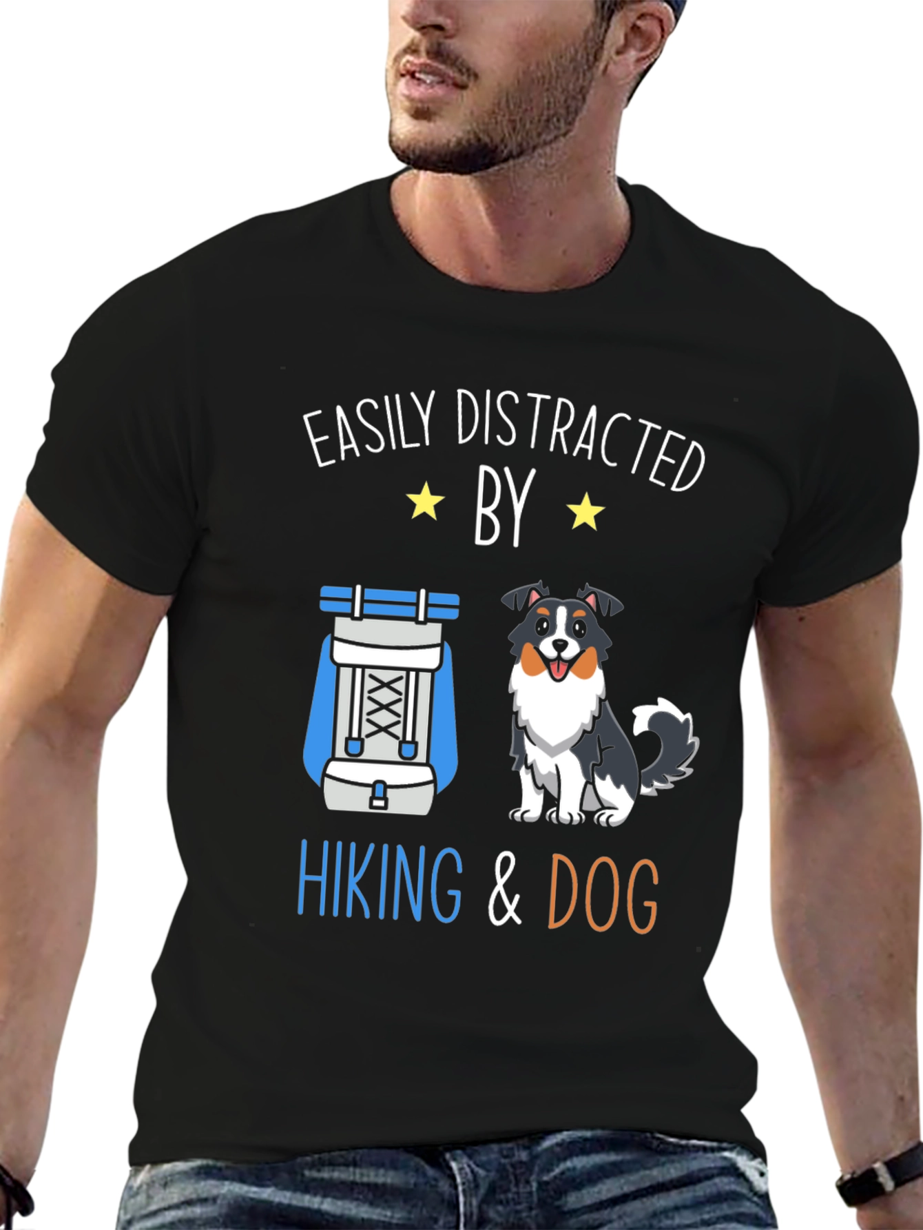 Easily Distracted By Hiking & Dog T-Shirt