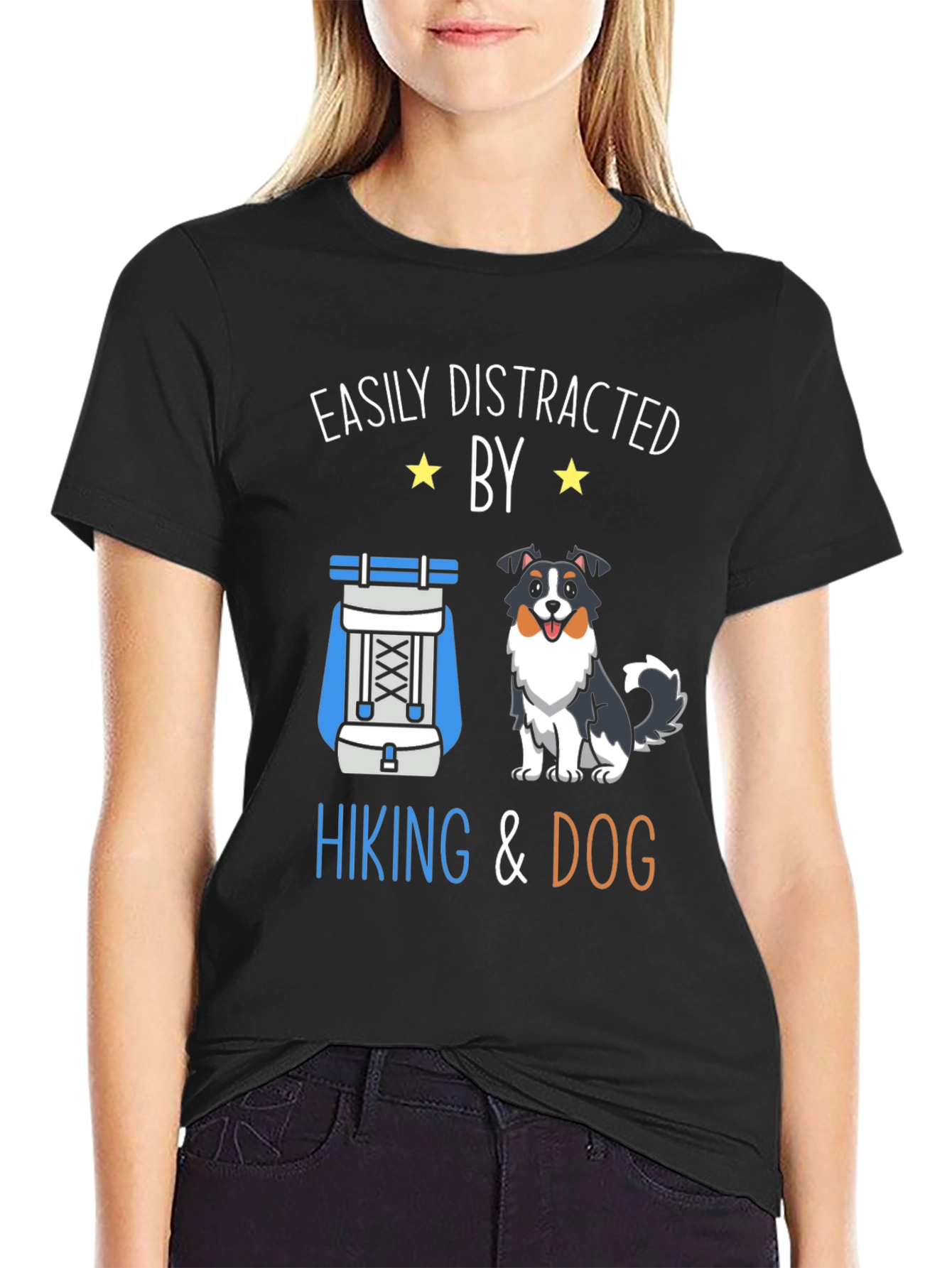 Easily Distracted By Hiking & Dog T-Shirt