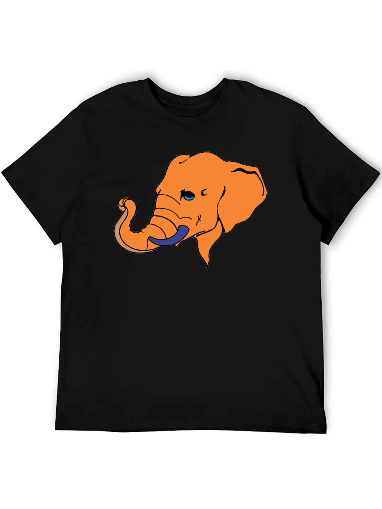 Elephant Graphic Tee - Unique Orange Design