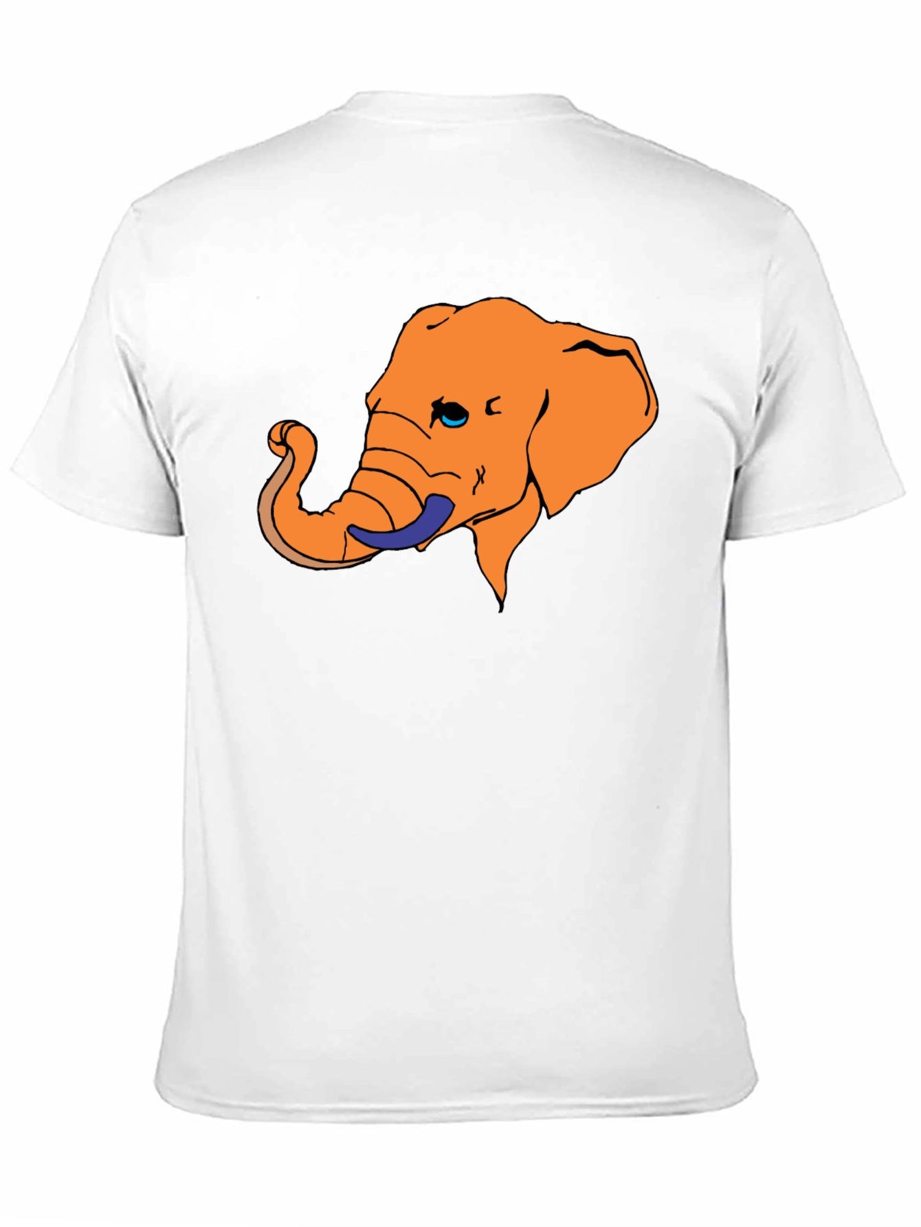 Elephant Graphic Tee - Unique Orange Design