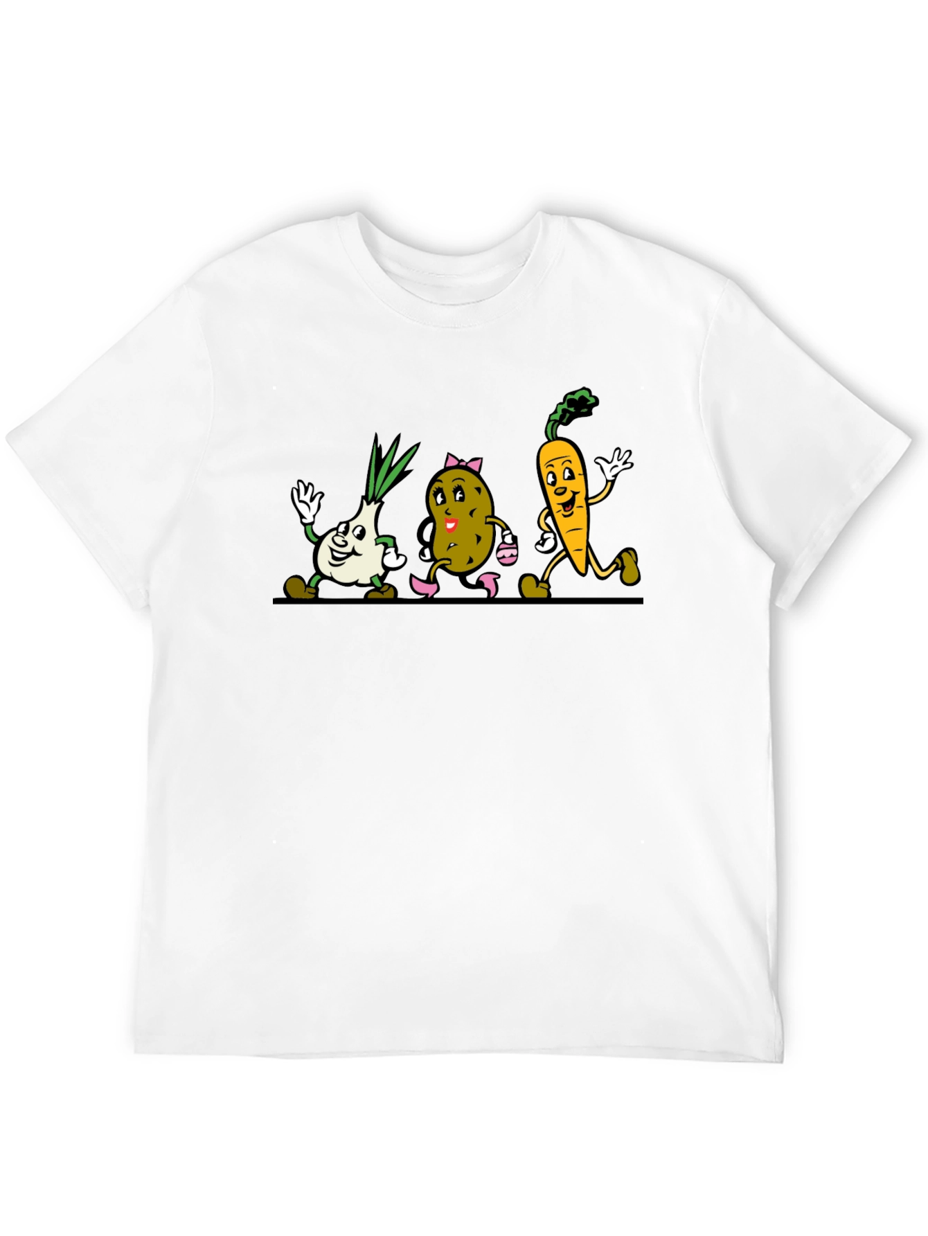 Cartoon Vegetable Graphic Tee