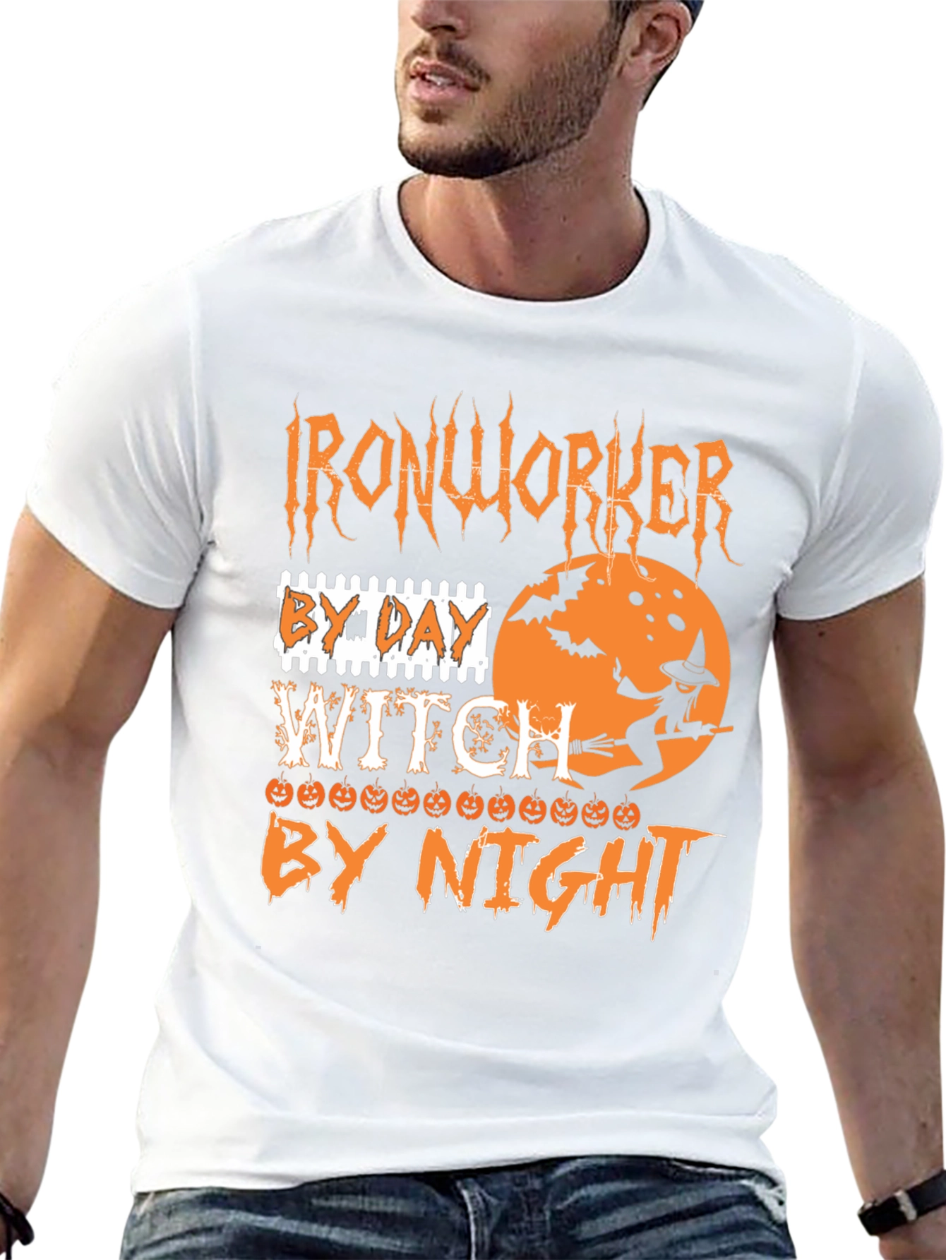 Ironworker Witch Halloween T-Shirt