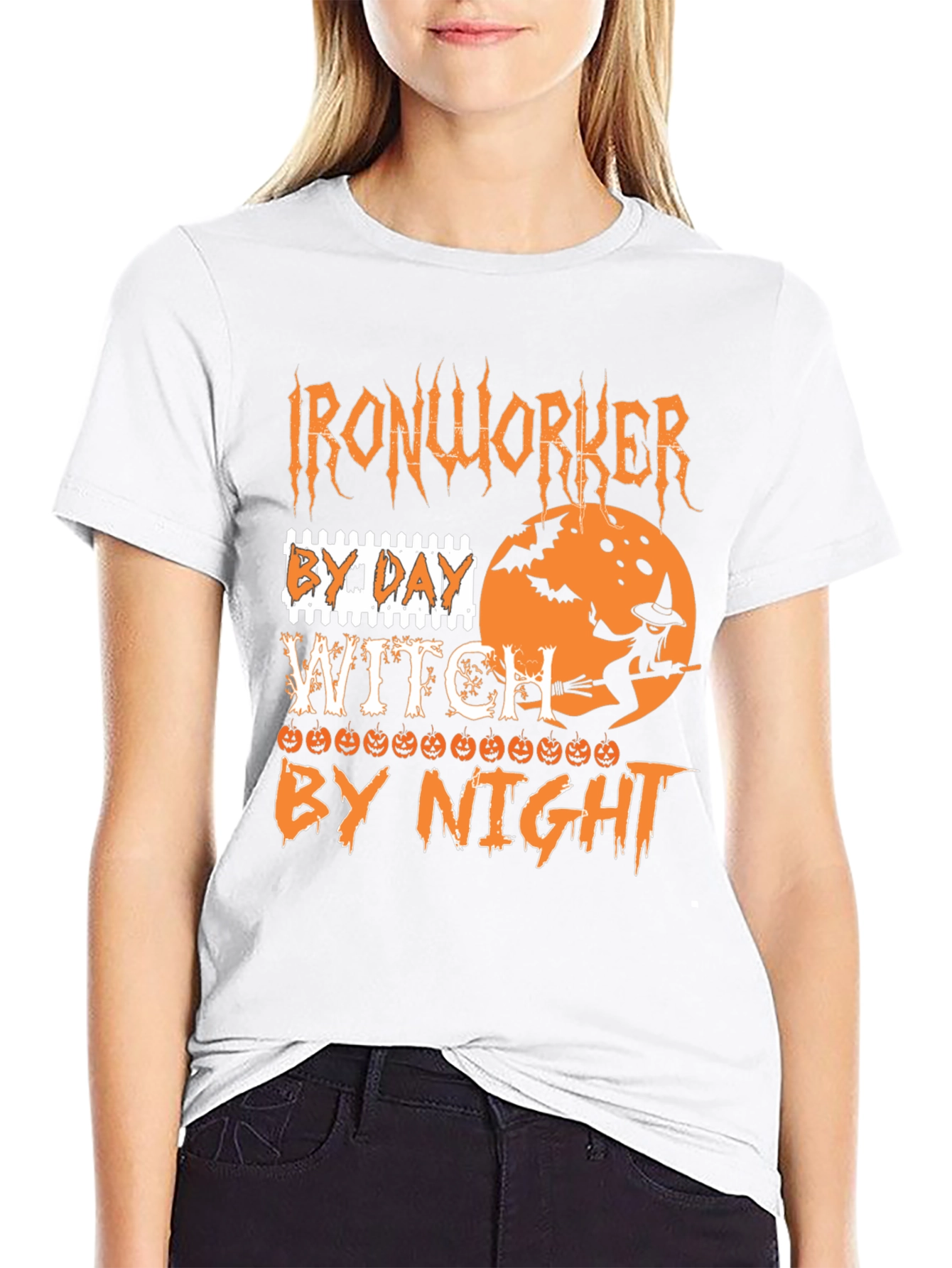 Ironworker Witch Halloween T-Shirt