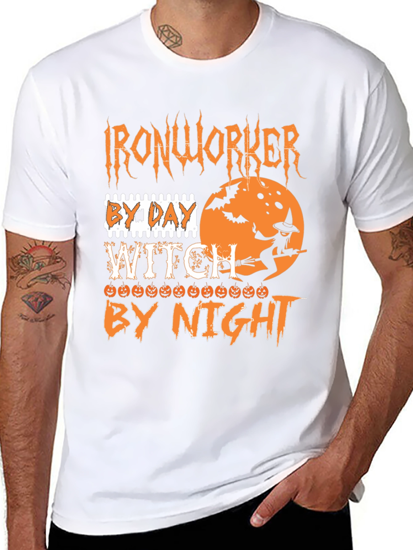 Ironworker Witch Halloween T-Shirt