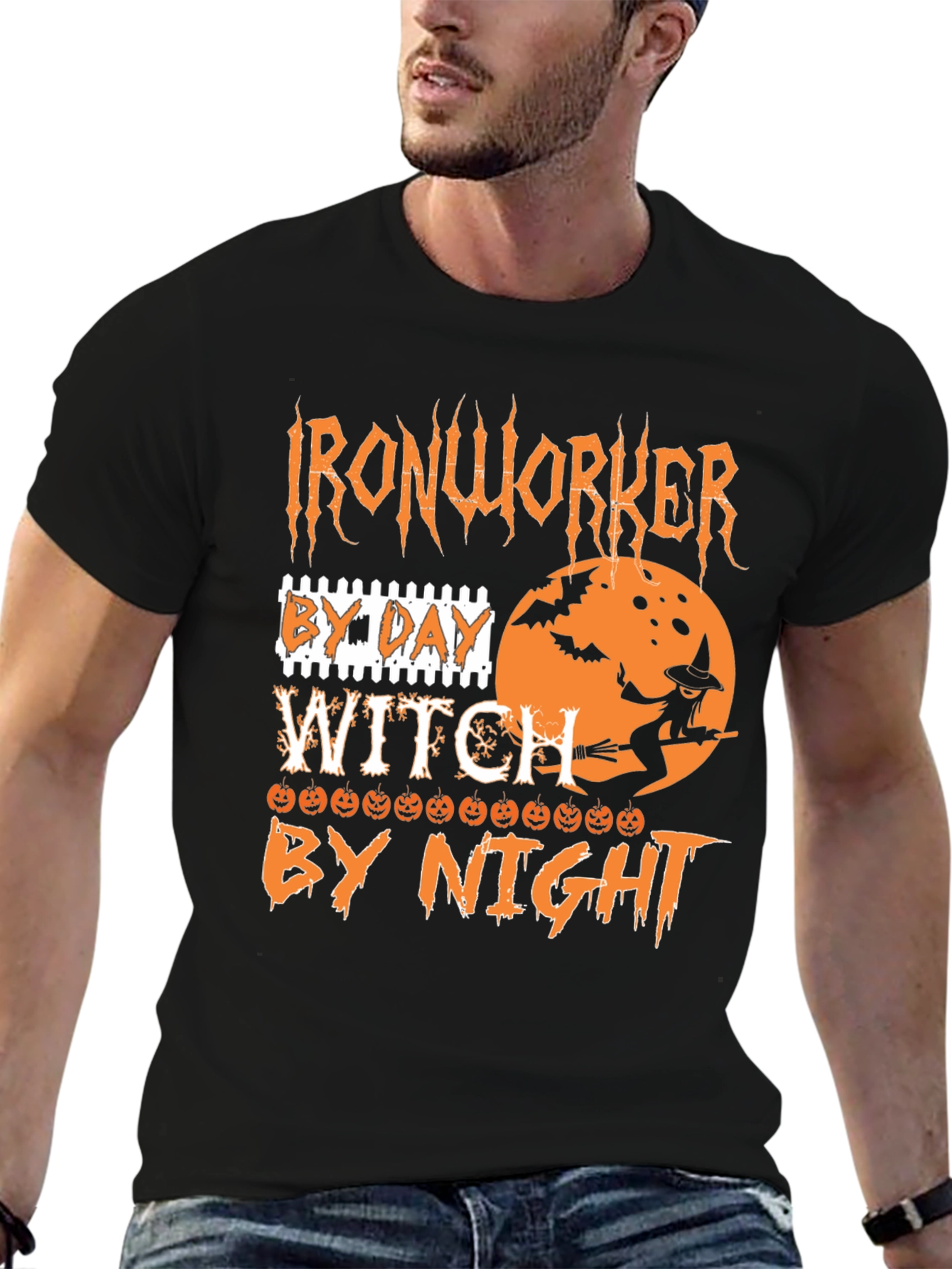 Ironworker Witch Halloween T-Shirt