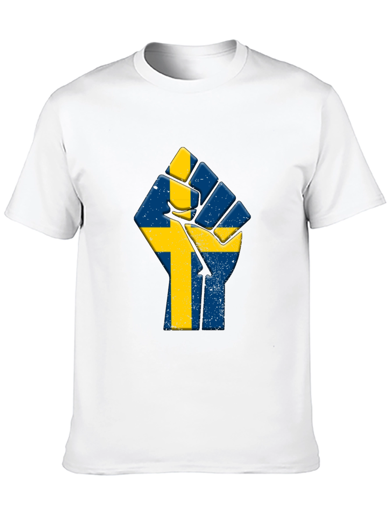 Sweden Flag Fist T-Shirt - Black Pride Tee
