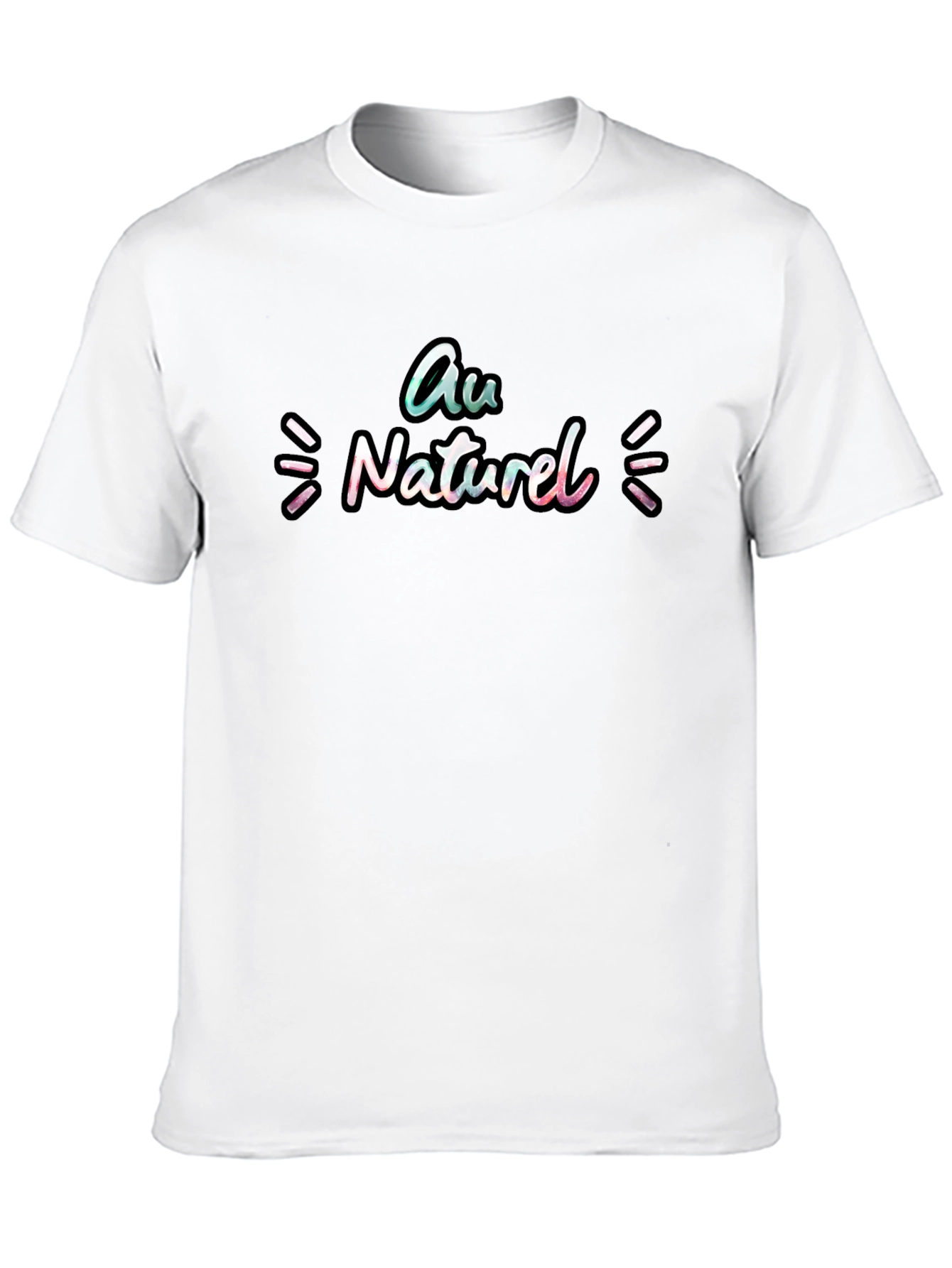 Au Naturel Graphic Tee - Black Cotton Comfort