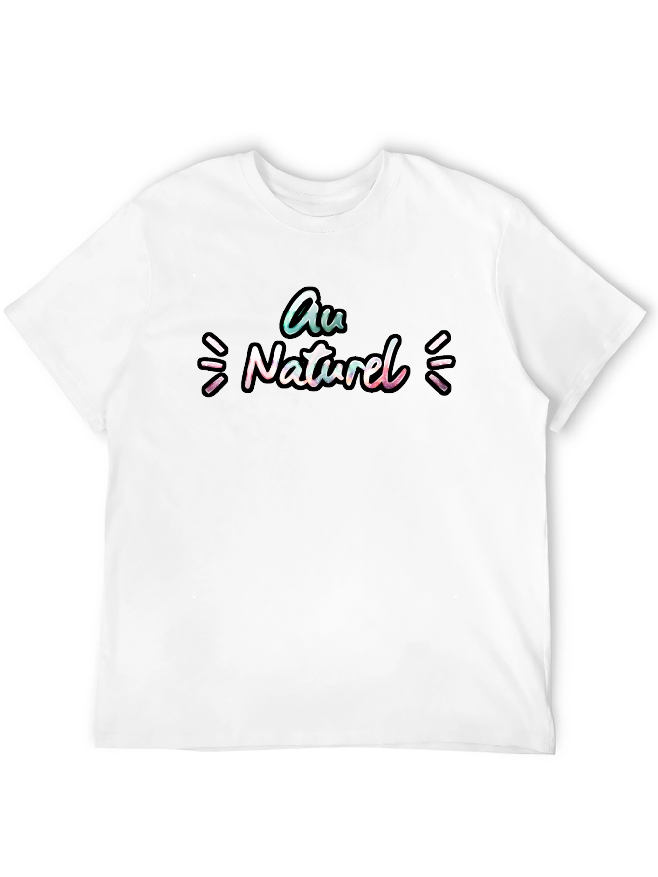 Au Naturel Graphic Tee - Black Cotton Comfort